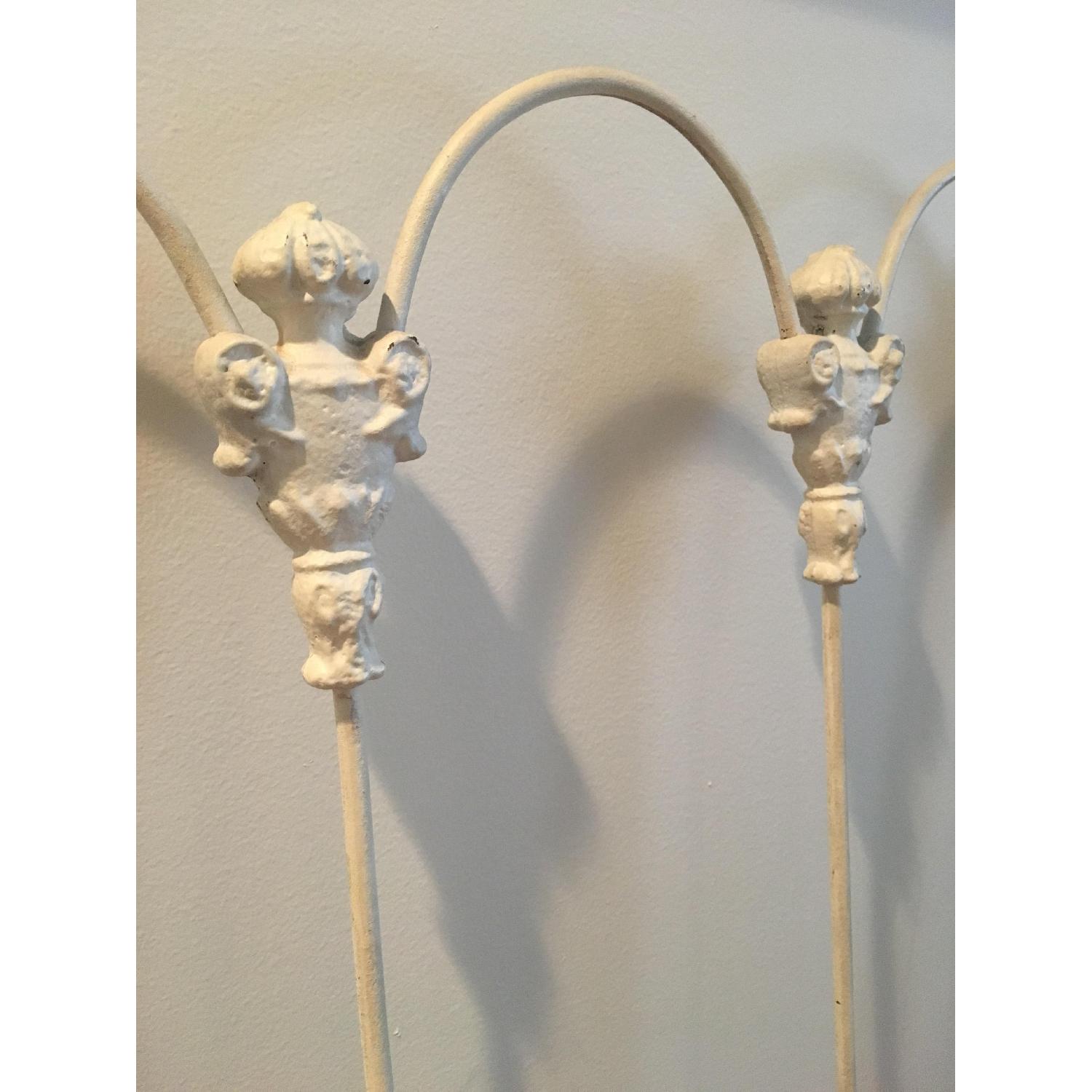 Antique Wrought Iron Full Size Bed Frame - image-4