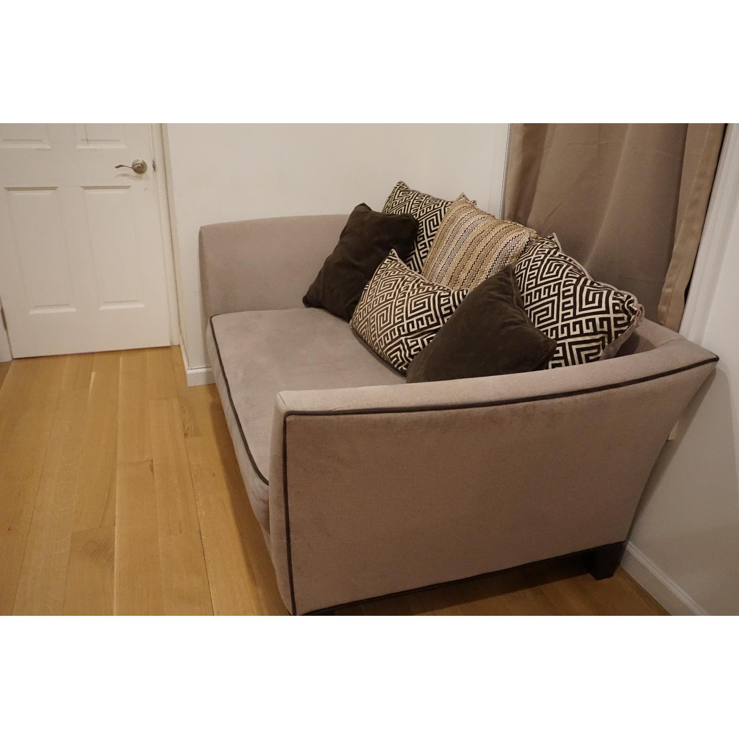 Raymour & Flanigan Broadway Collection Microfiber Loveseat - image-2