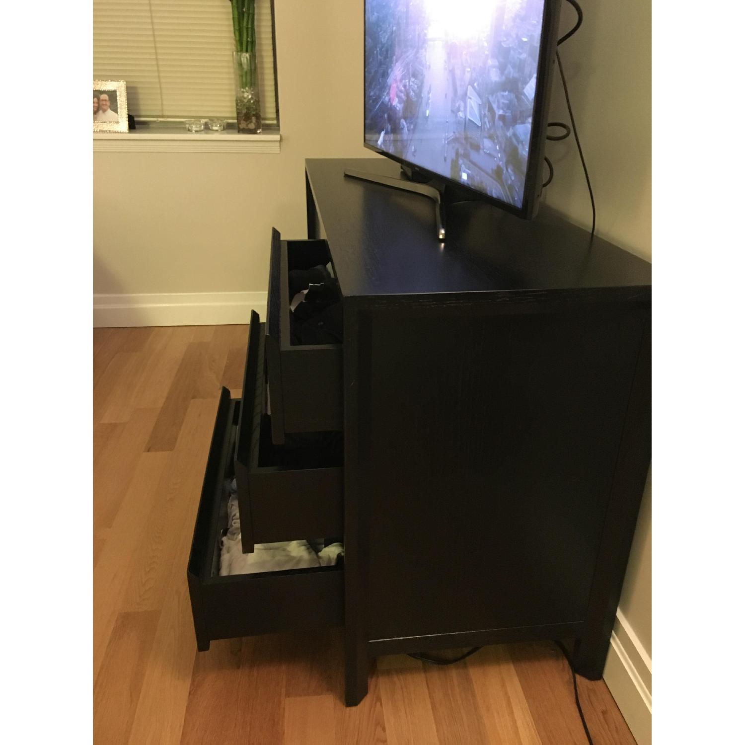 Crate & Barrel Lang 6-Drawer Black Wood Dresser - image-4