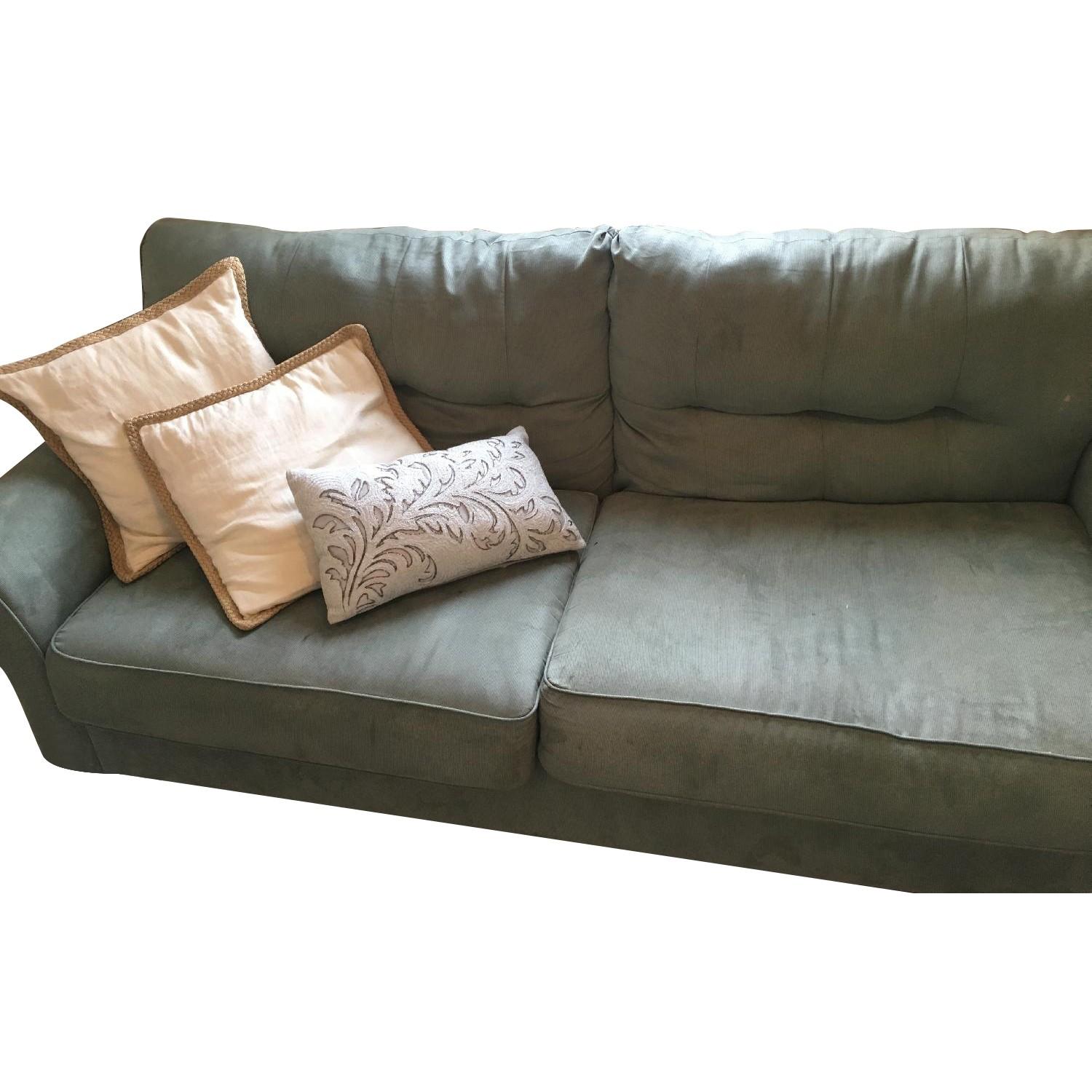 Ashley's Sage/Mint Green Sofa - image-0