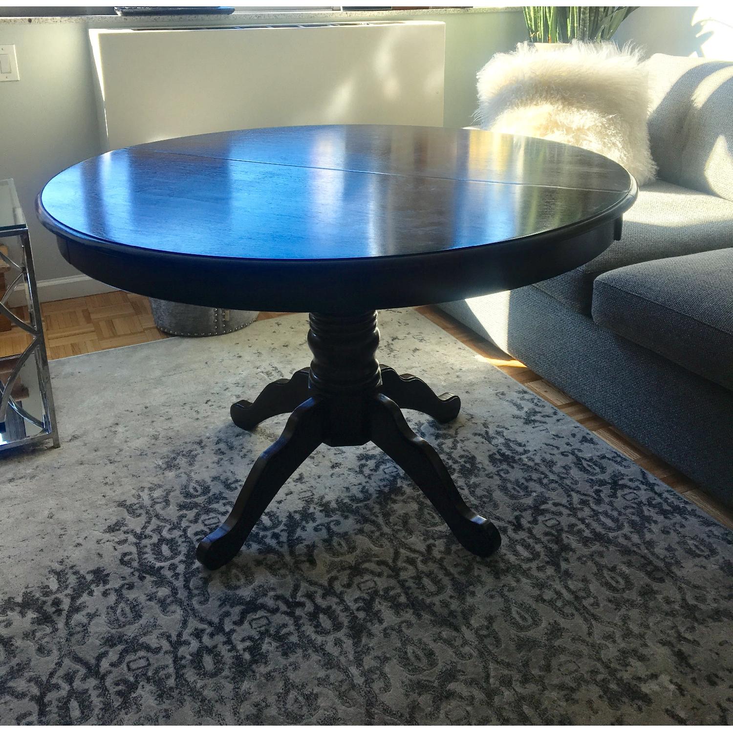 Pier 1 Round Extendable Mahagony Dining Table - image-1