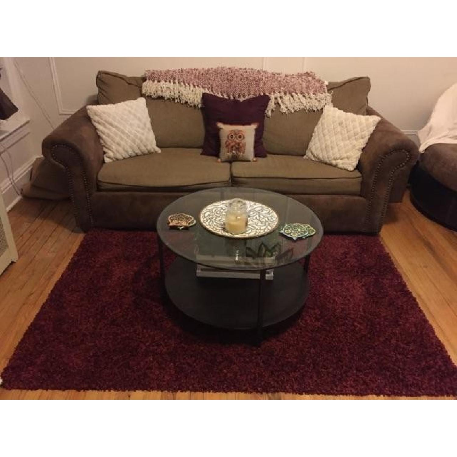 Brown Fabric Sofa - image-1