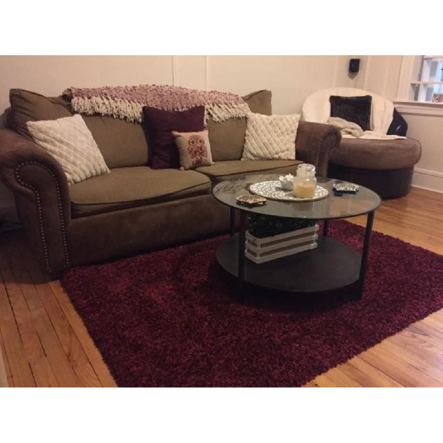 Brown Fabric Sofa - image-2