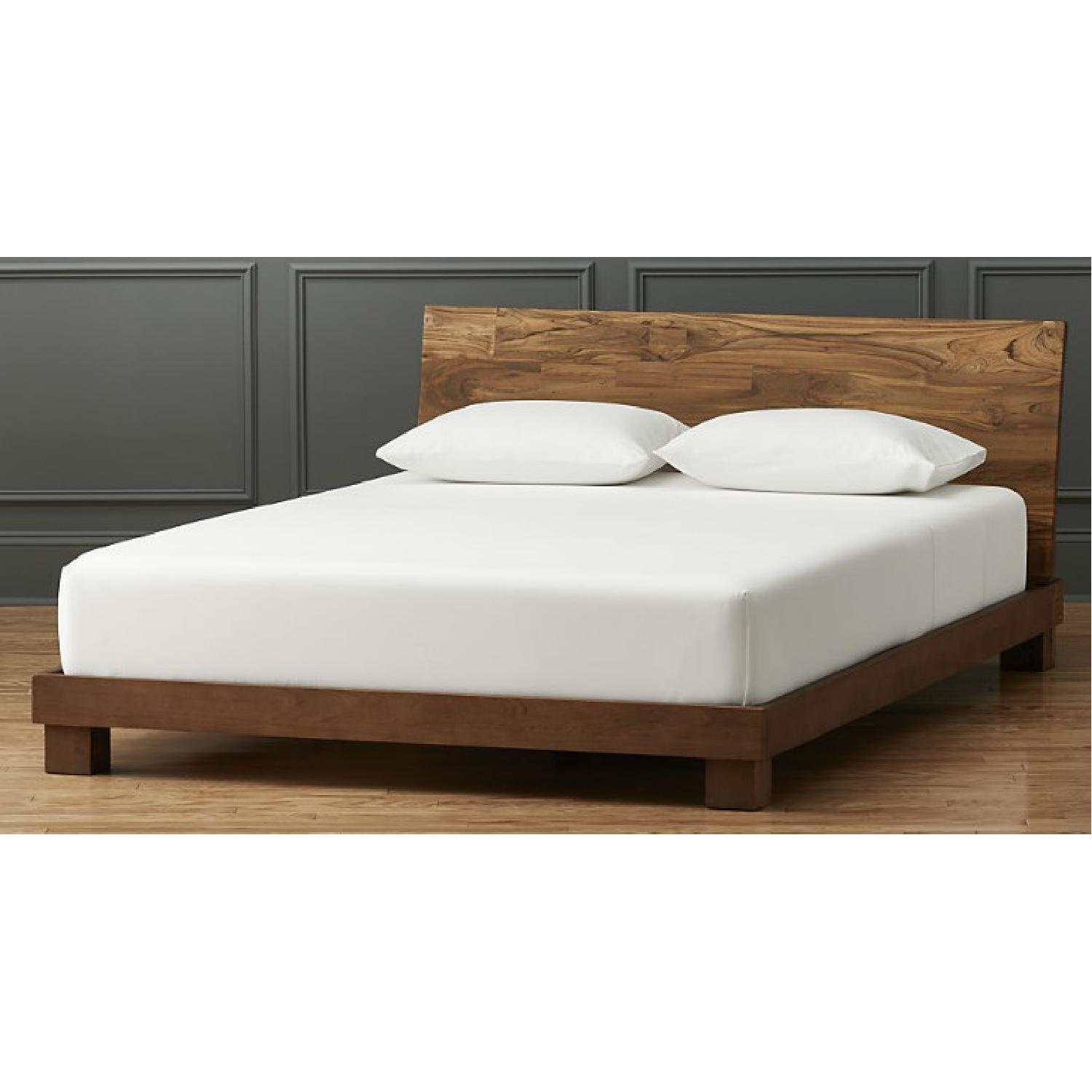 CB2 Dondra Teak Queen Bed Frame - image-1