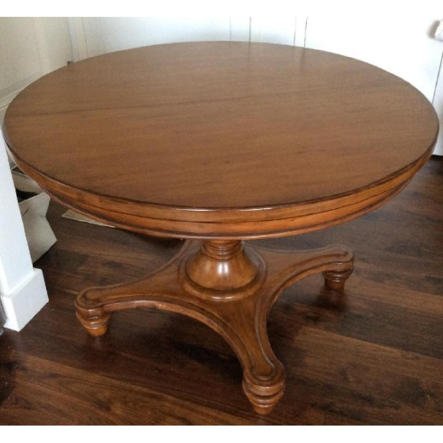 Pottery Barn Extendable Round Pedestal Dining Table - image-1