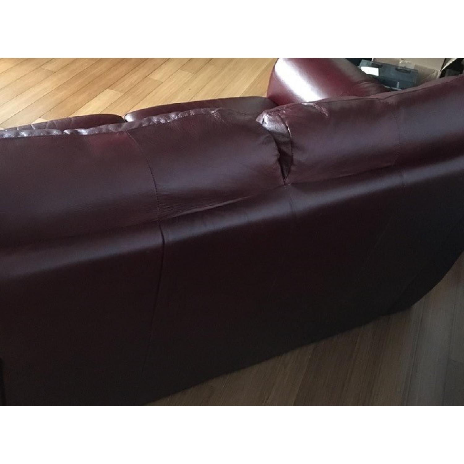 Red Leather Loveseat - image-3
