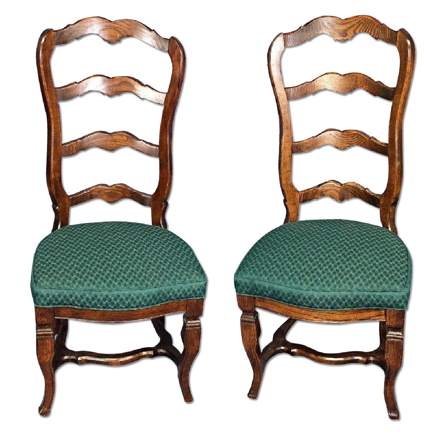 Vintage French Provincial Style Ladder Back Dining Side Chairs Aptdeco