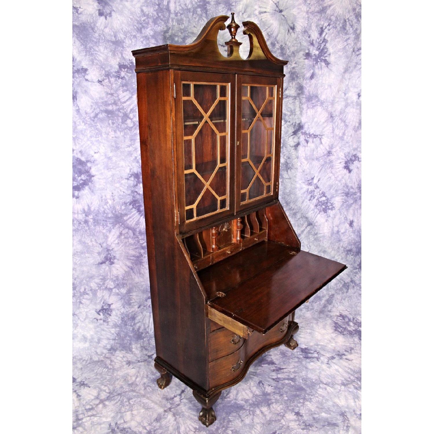 Antique Maddox Table Mahogany Secretary Desk - AptDeco