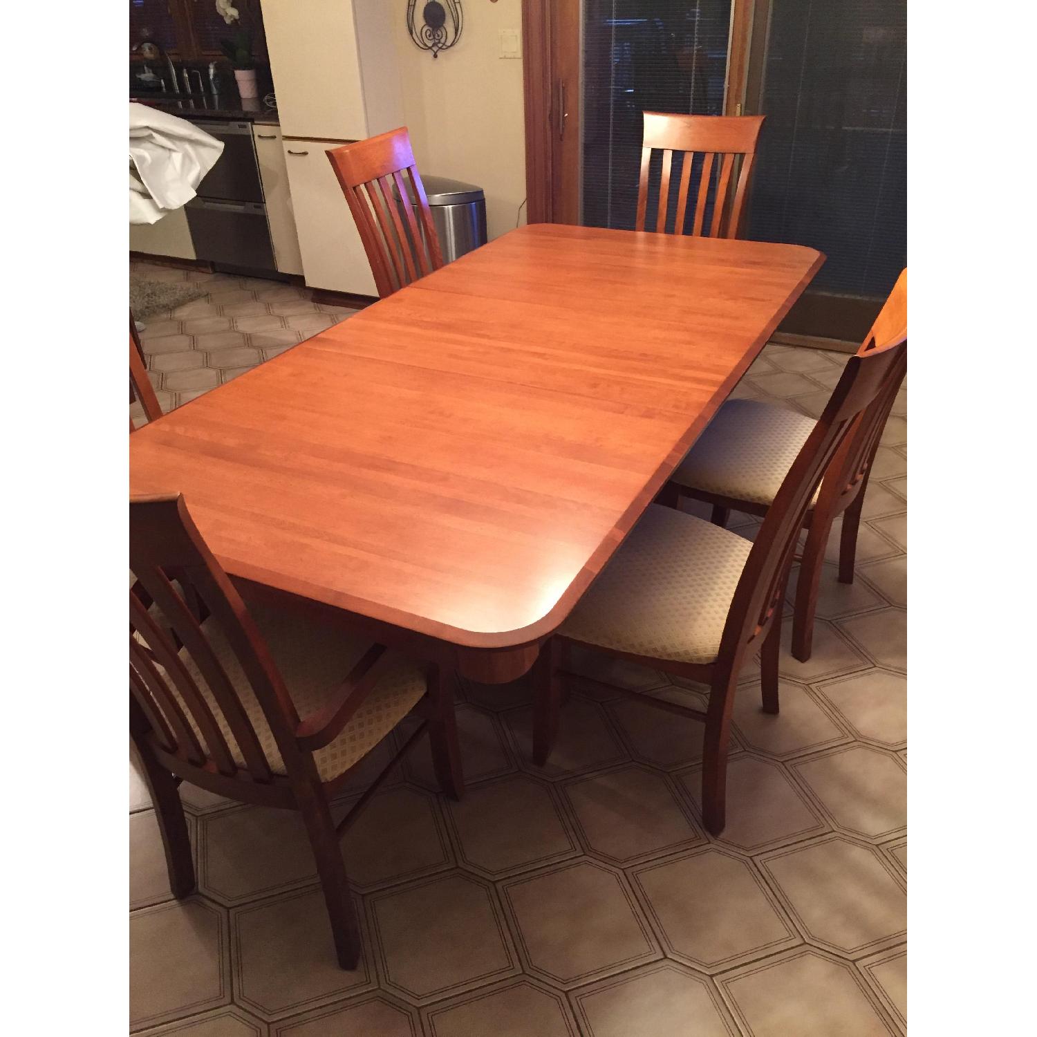 Canadel Dining Table w/ 6 Chairs + Matching Hutch - image-2