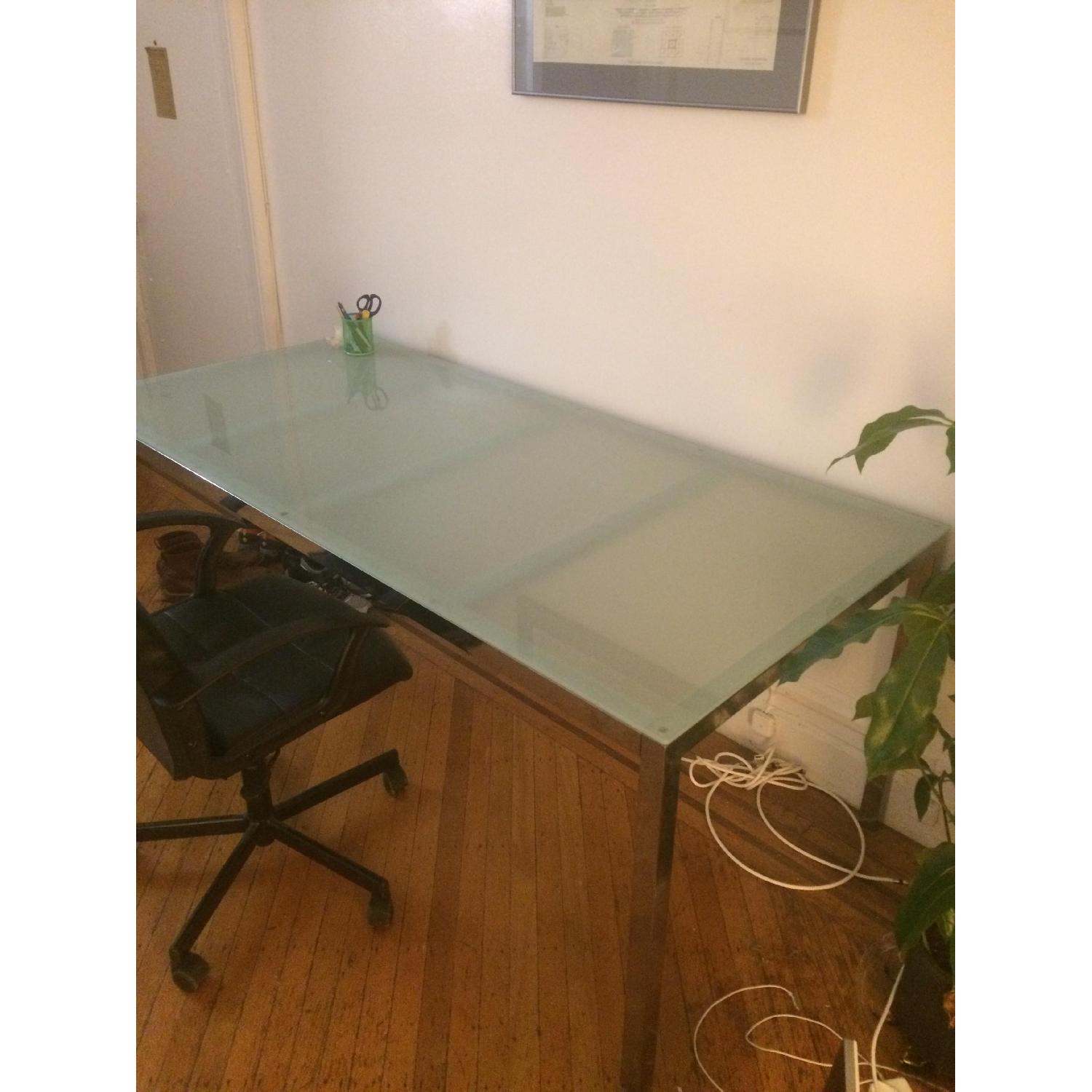 Ikea Torsby Frosted Glass Table - image-1