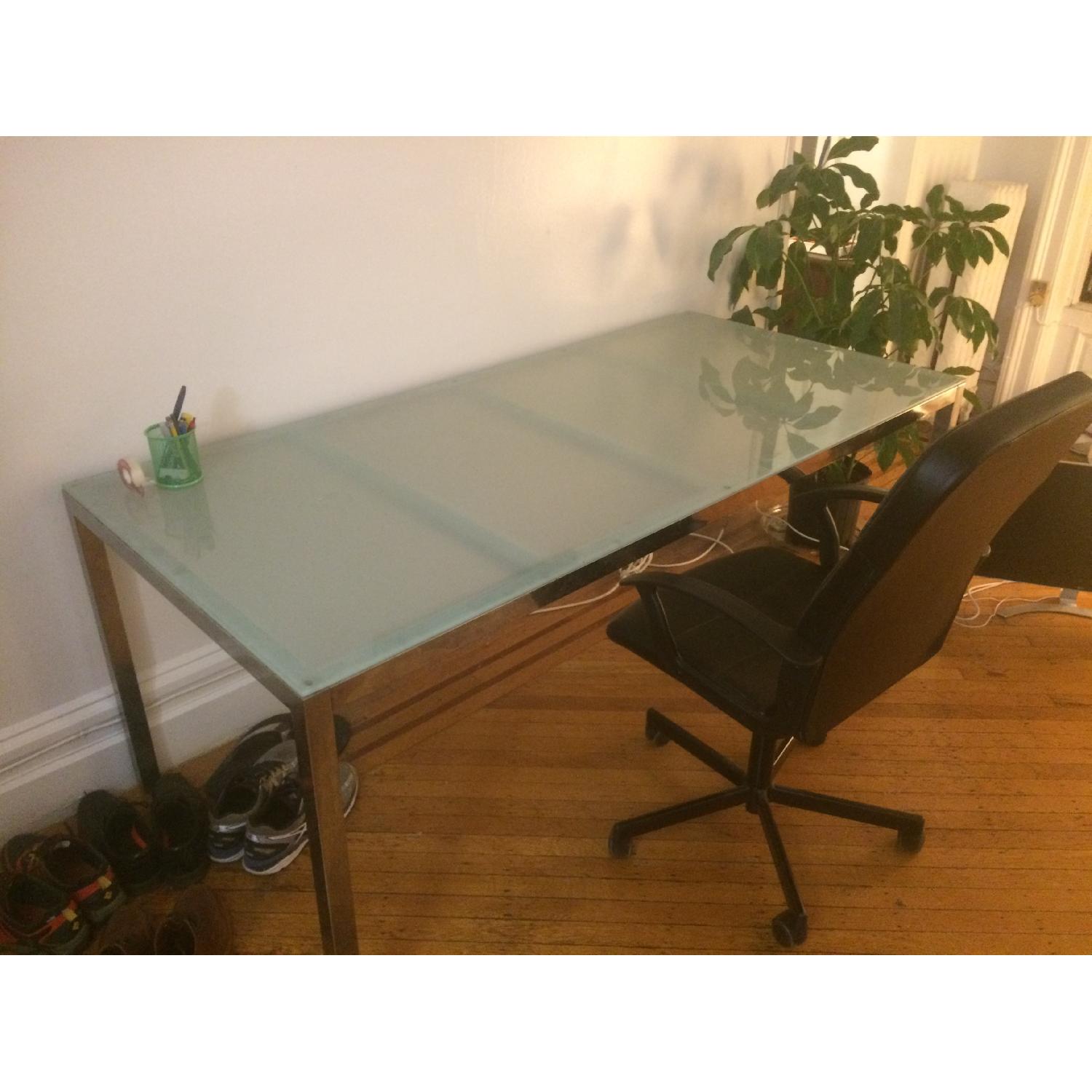 Ikea Torsby Frosted Glass Table - image-2