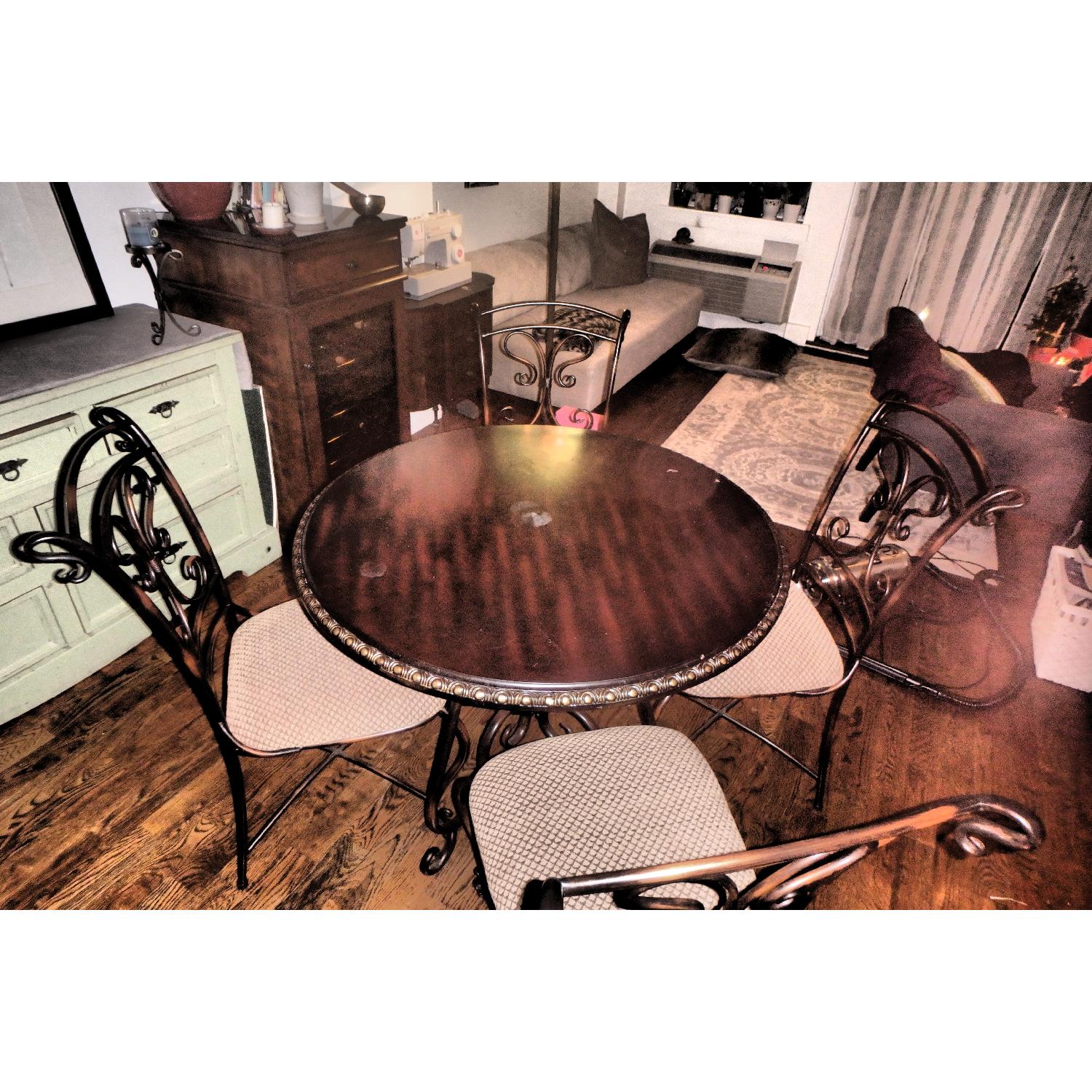 Pier 1 Bistro Table w/ 4 Chairs + Side Bar - image-2