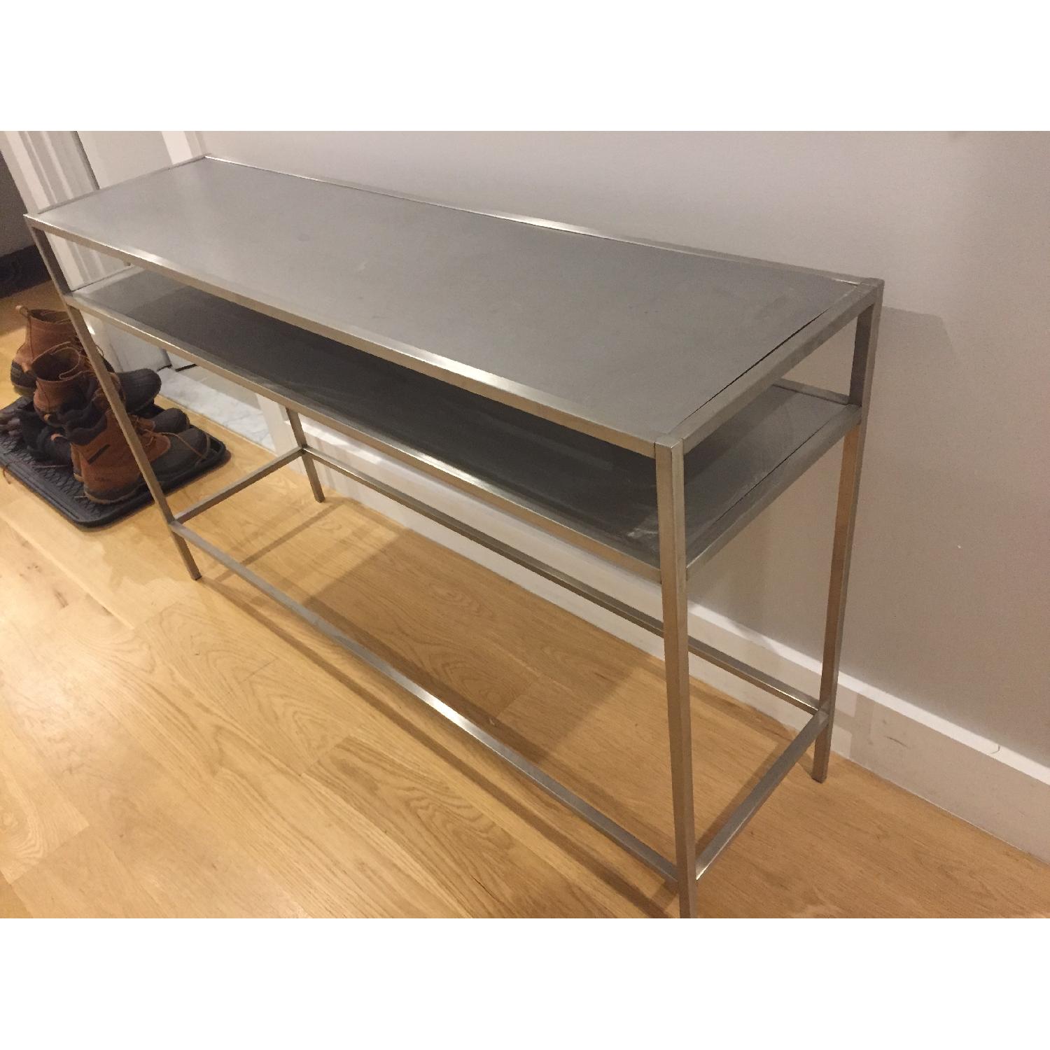 Brushed Metal Console Table - image-2