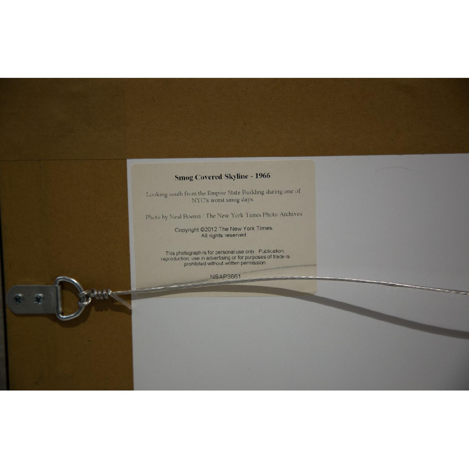 1966 Framed Photo from New York Times Archives - Smog Covered Skyline - image-2