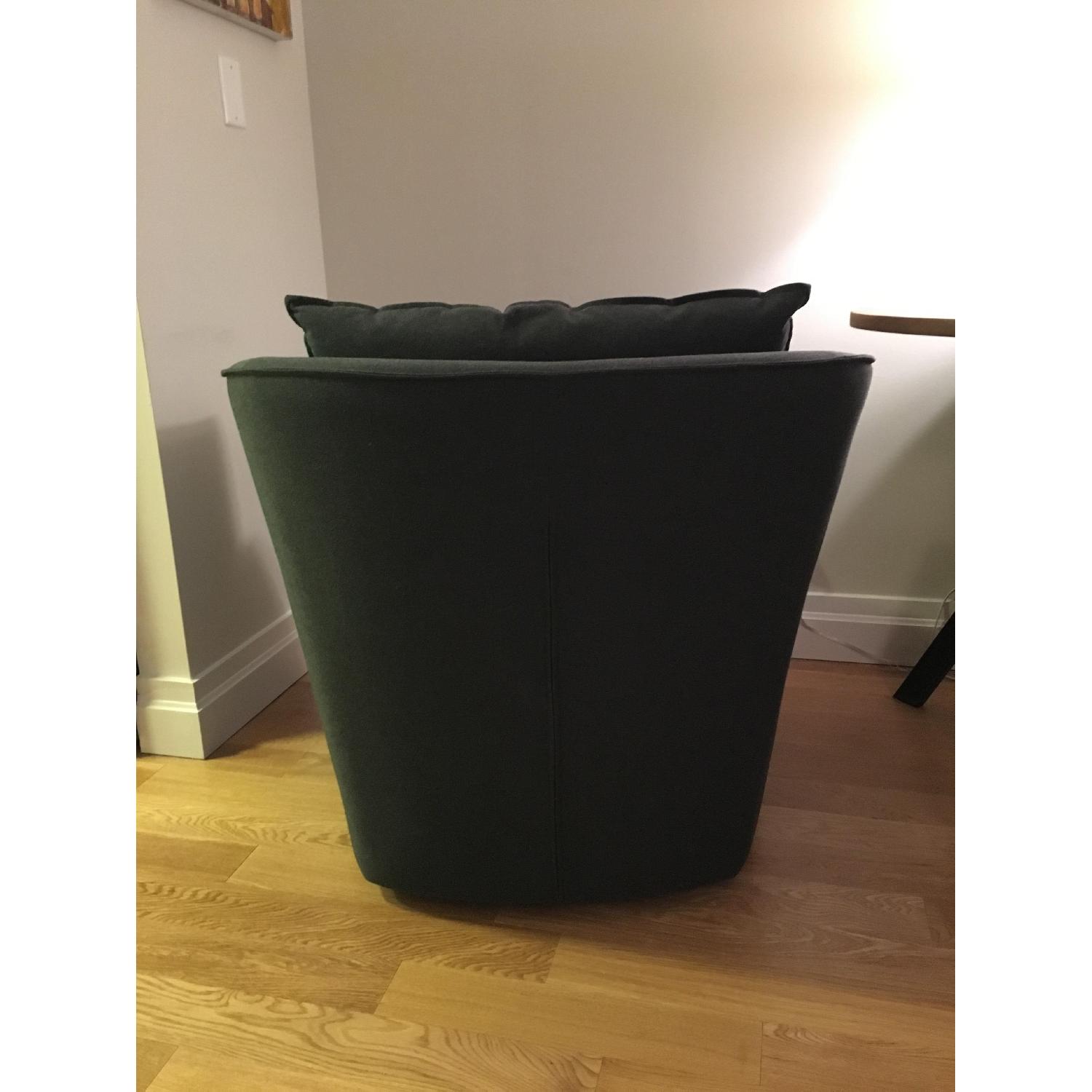 West Elm Gray Swivel Chair - image-3