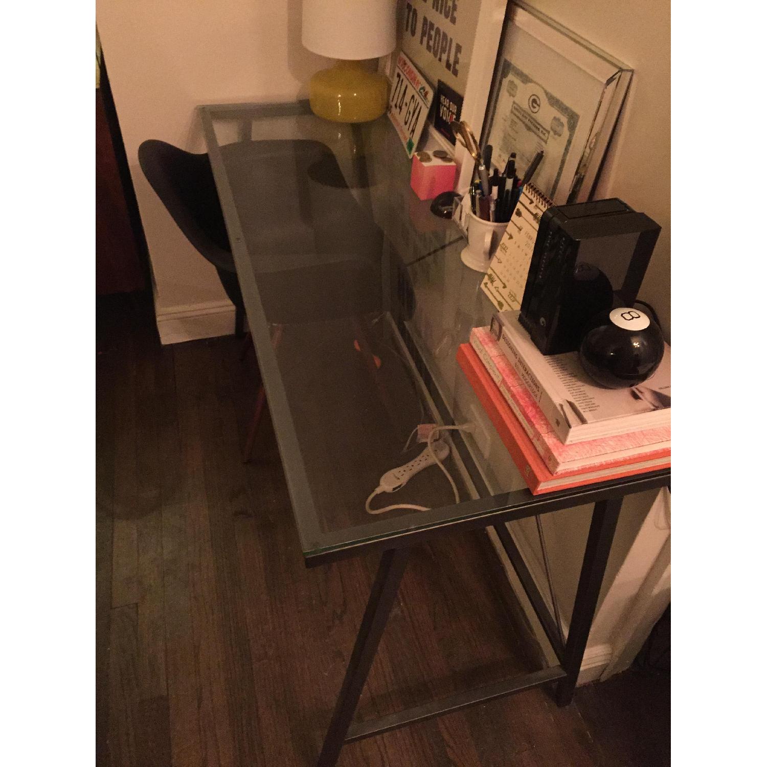 CB2 Glass Desk/Console Table - image-2
