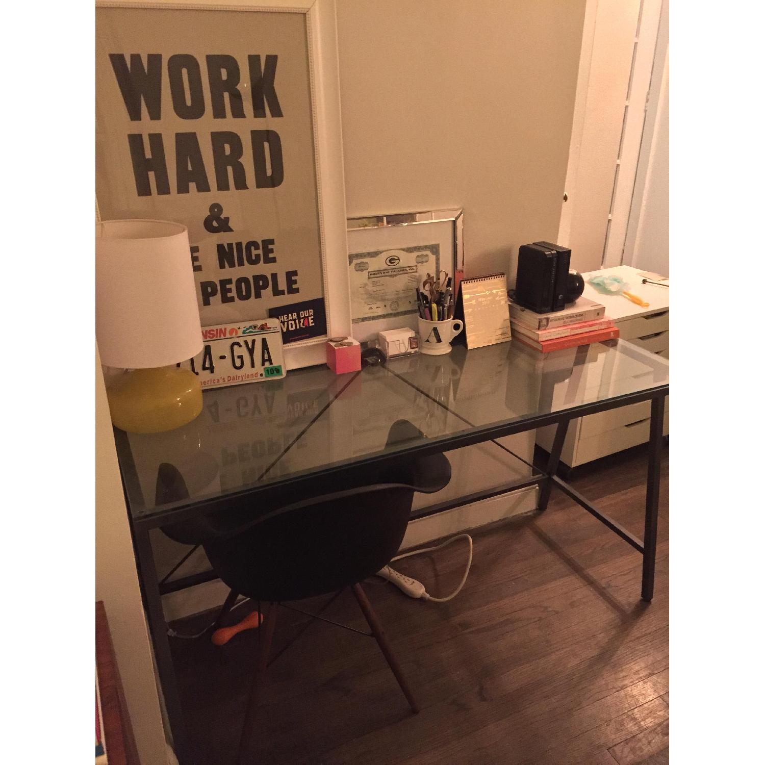 CB2 Glass Desk/Console Table - image-4