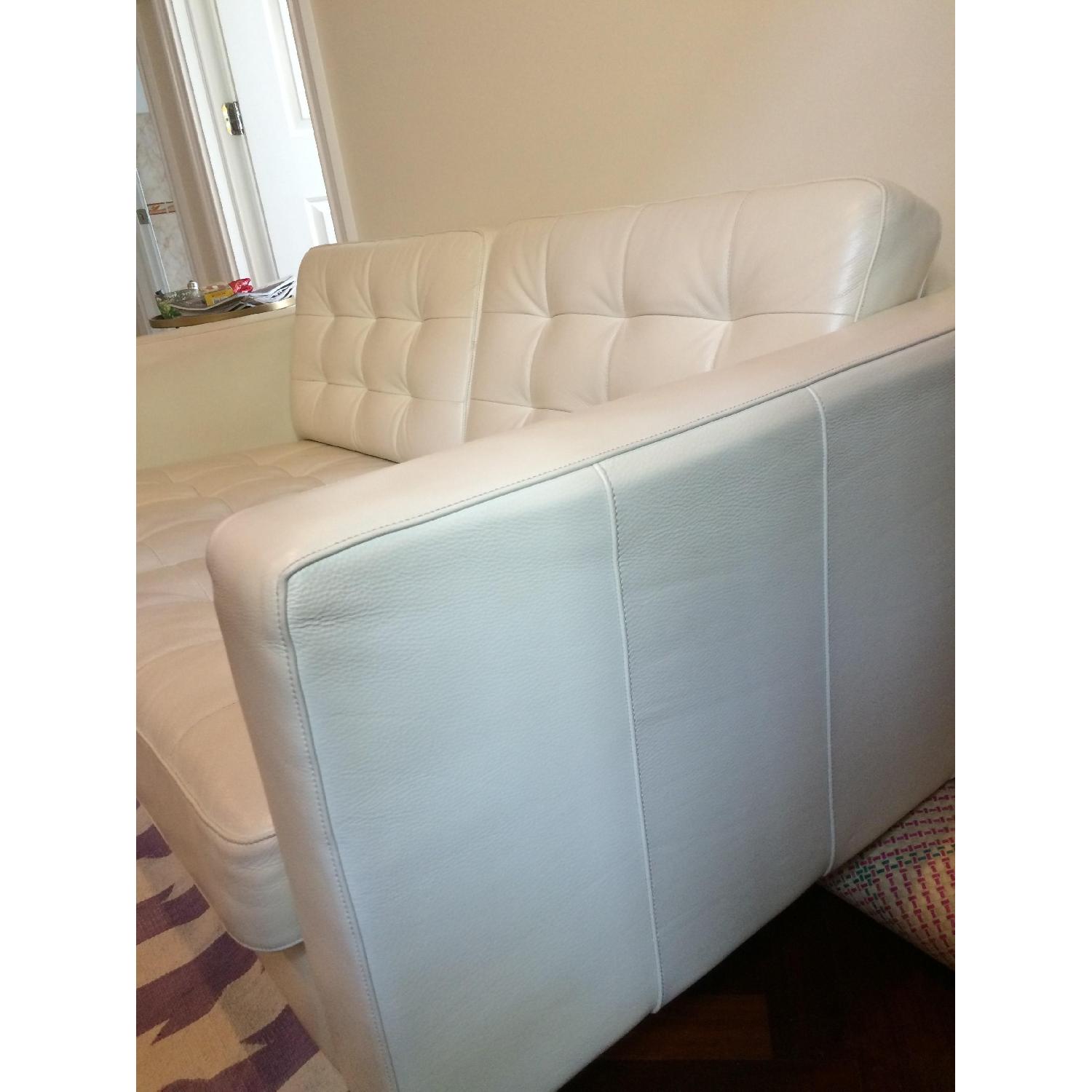 Ikea Landskrona Leather Cream 2Seater Sofa AptDeco