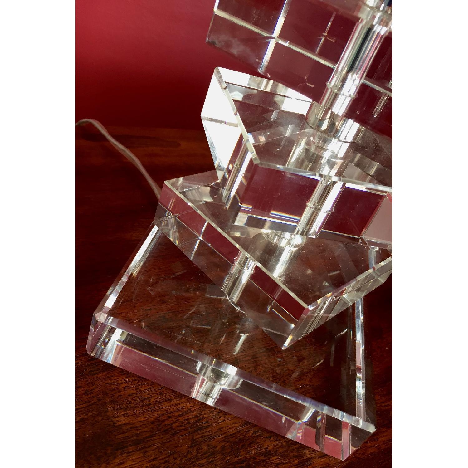 Vintage Stacked Crystal Table Lamp - image-4