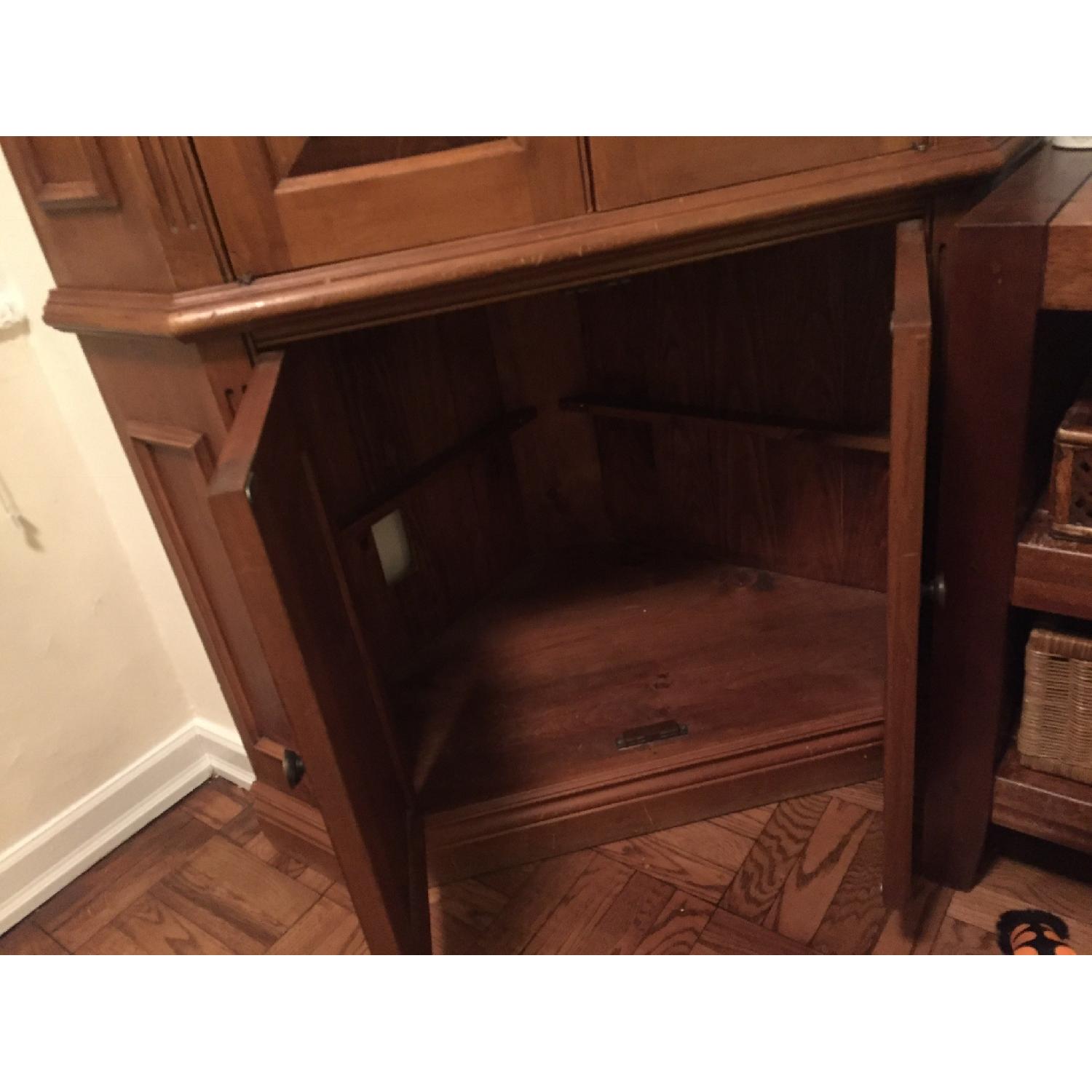 Custom Pine Corner Armoire AptDeco