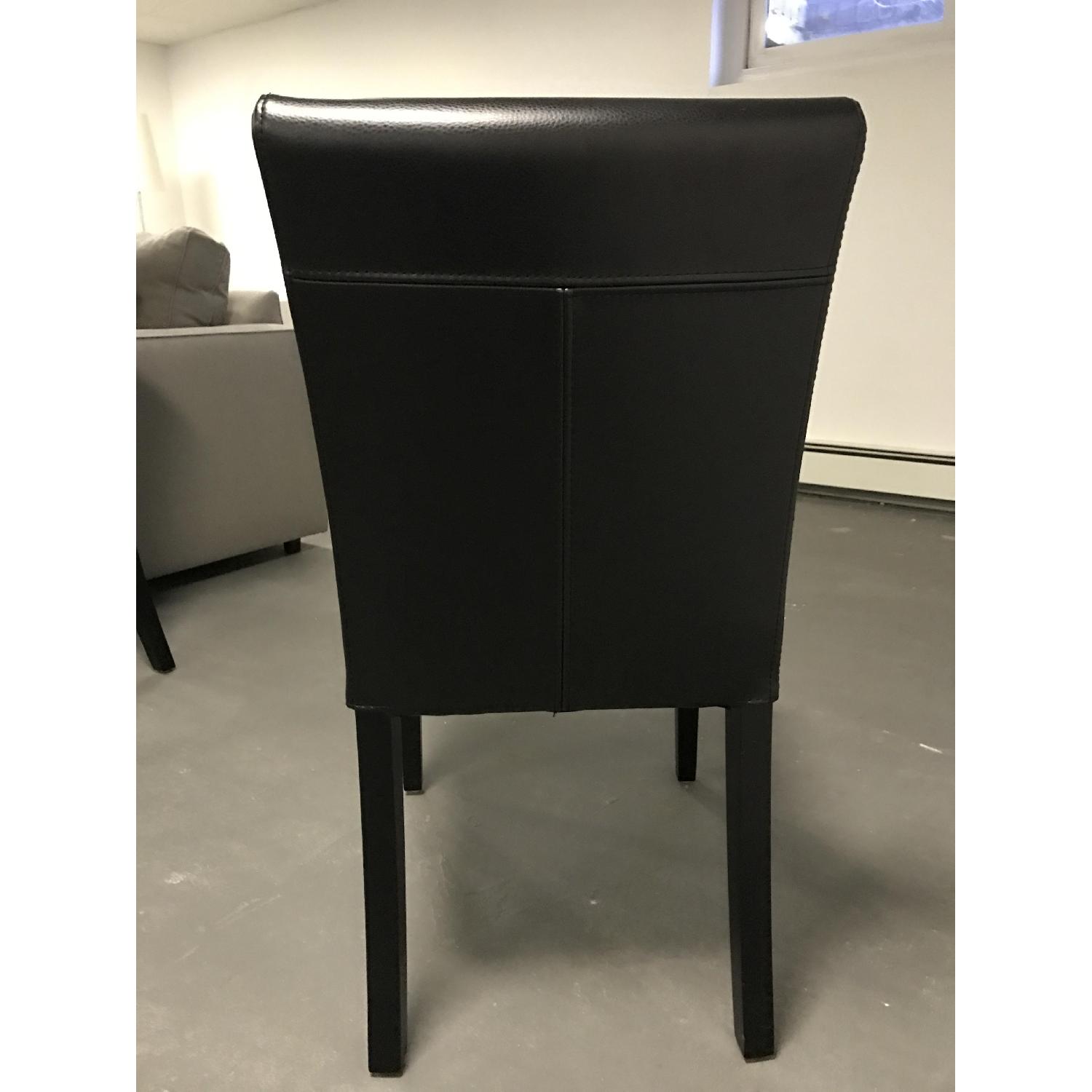 Crate & Barrel Lowe Chocolate Leather Dining Chair - image-4