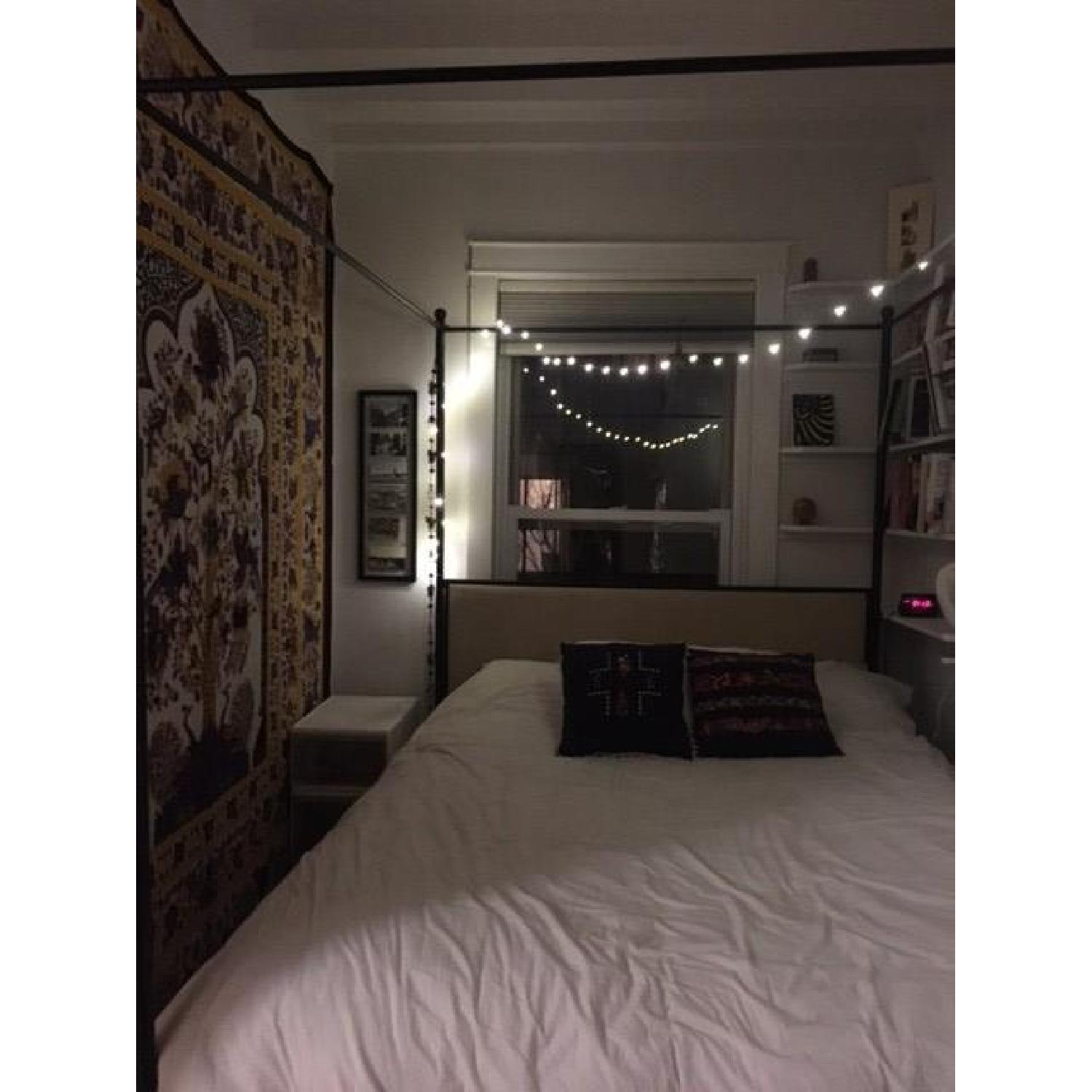 Lauren Upholstered Queen-Size Canopy Bed - image-1