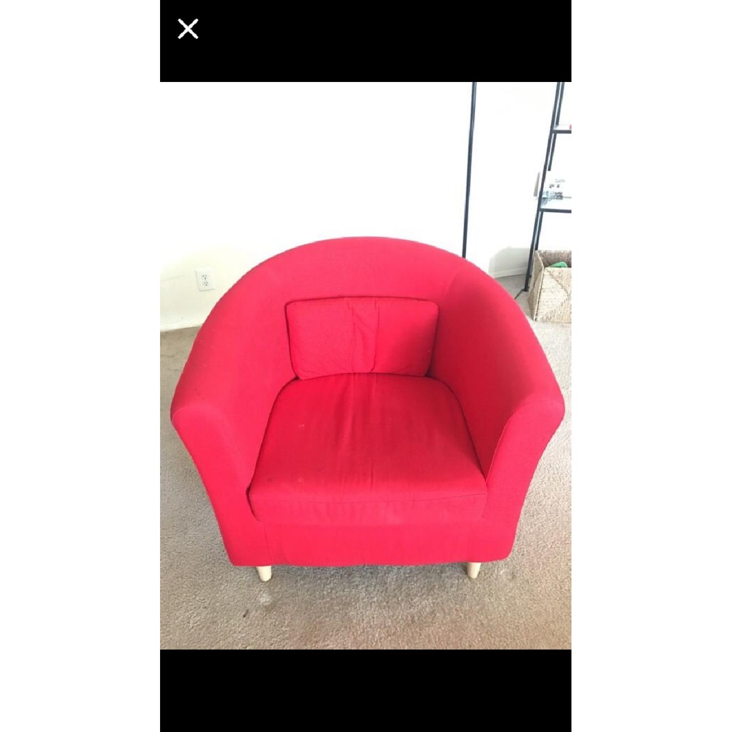 Ikea Armchair in Red - image-1