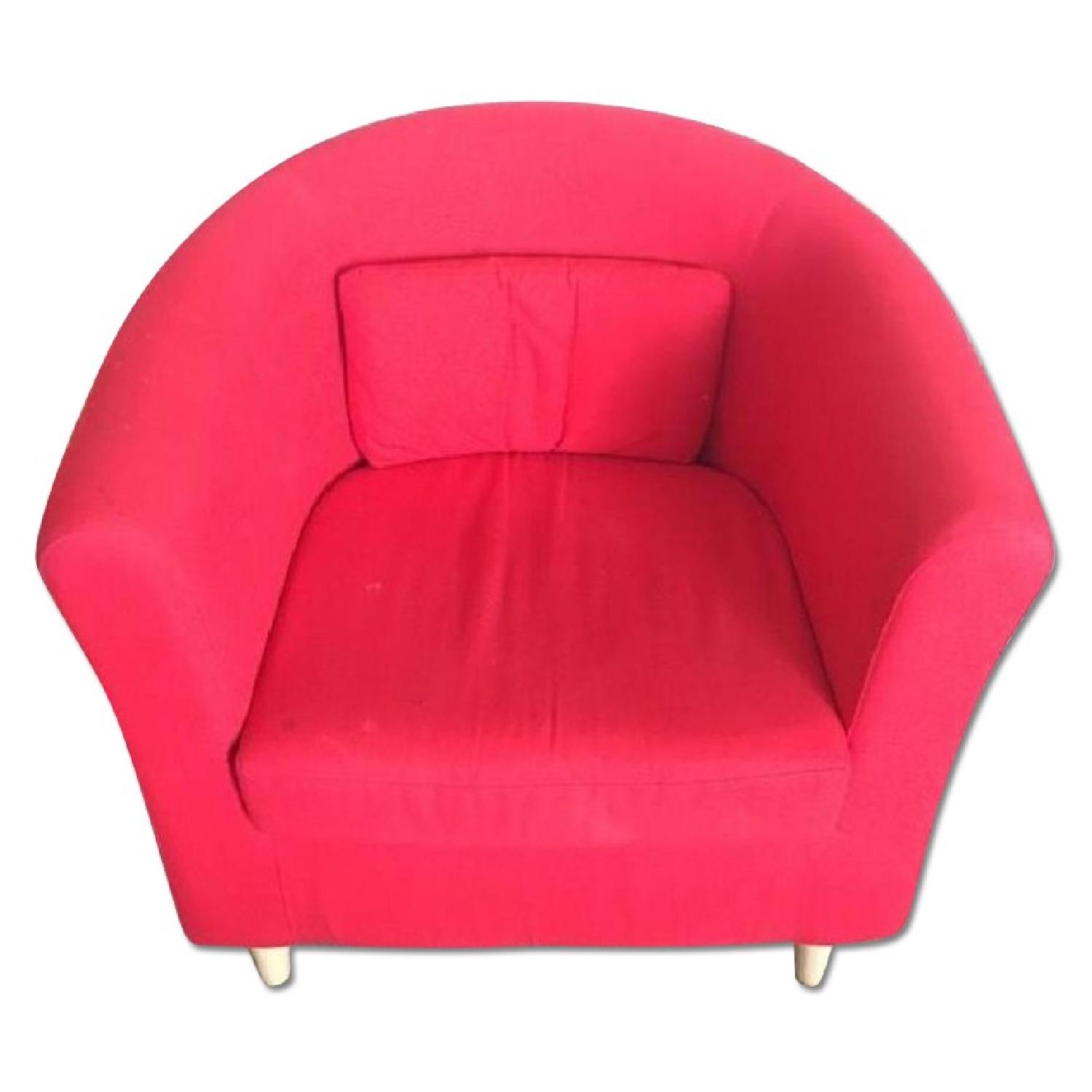 Ikea Armchair in Red - image-0