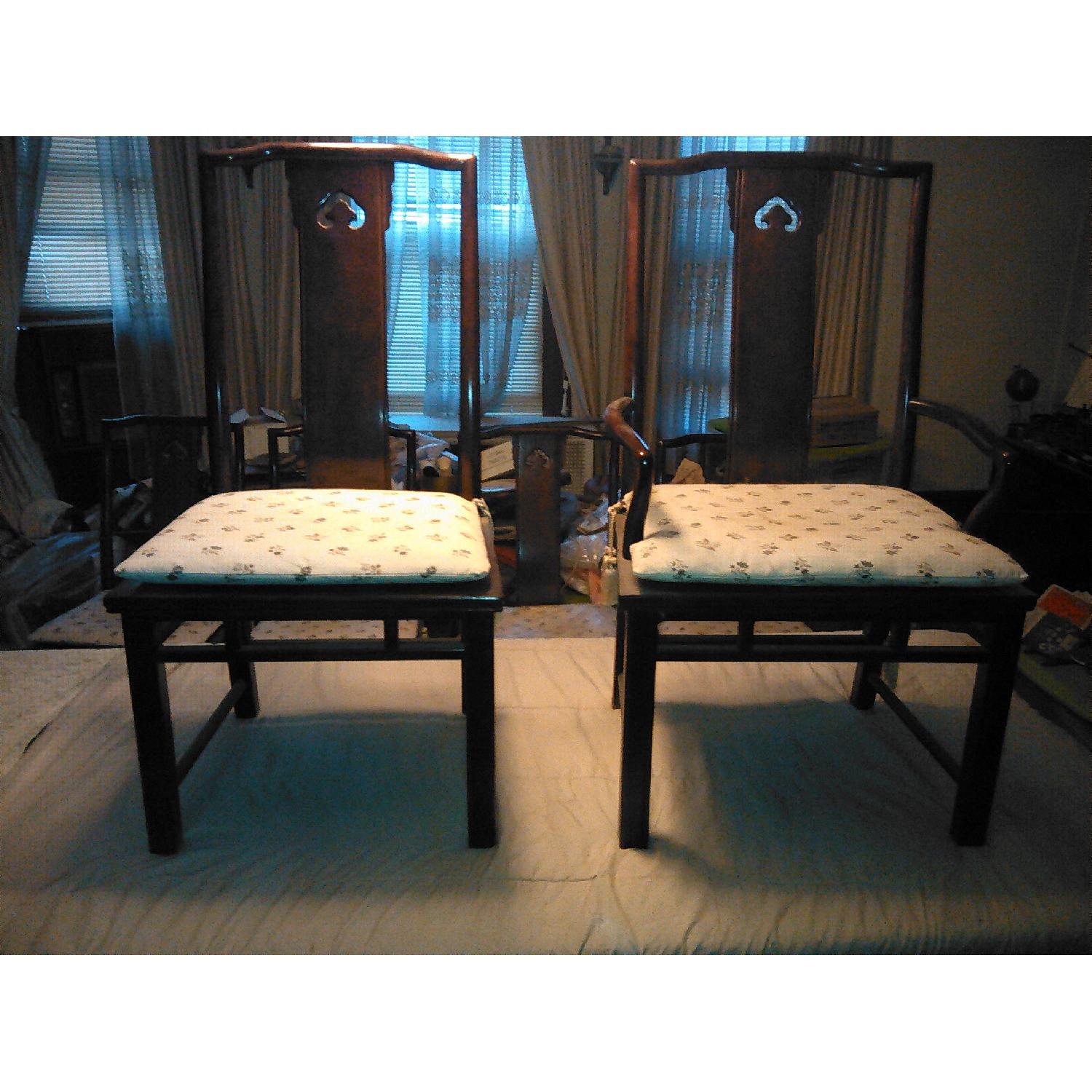 White Furniture Company Dining Table w/ 6 Chairs + China + Bar