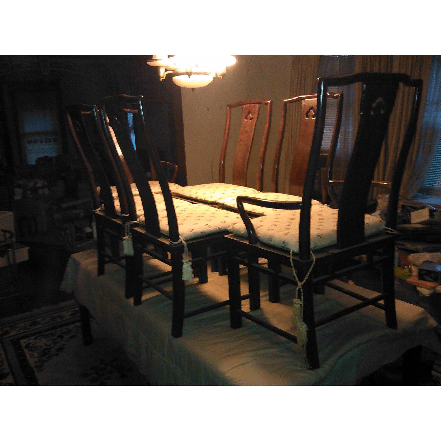 White Furniture Company Dining Table w/ 6 Chairs + China + Bar