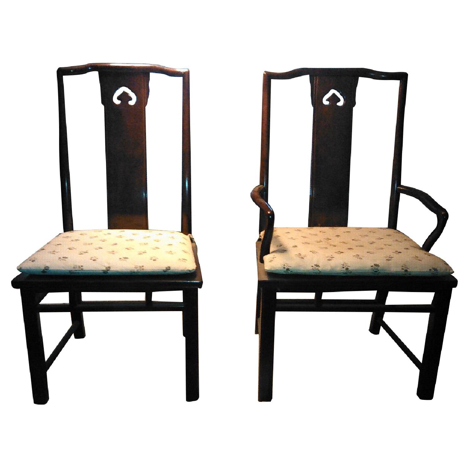 White Furniture Company Dining Table w/ 6 Chairs + China + Bar