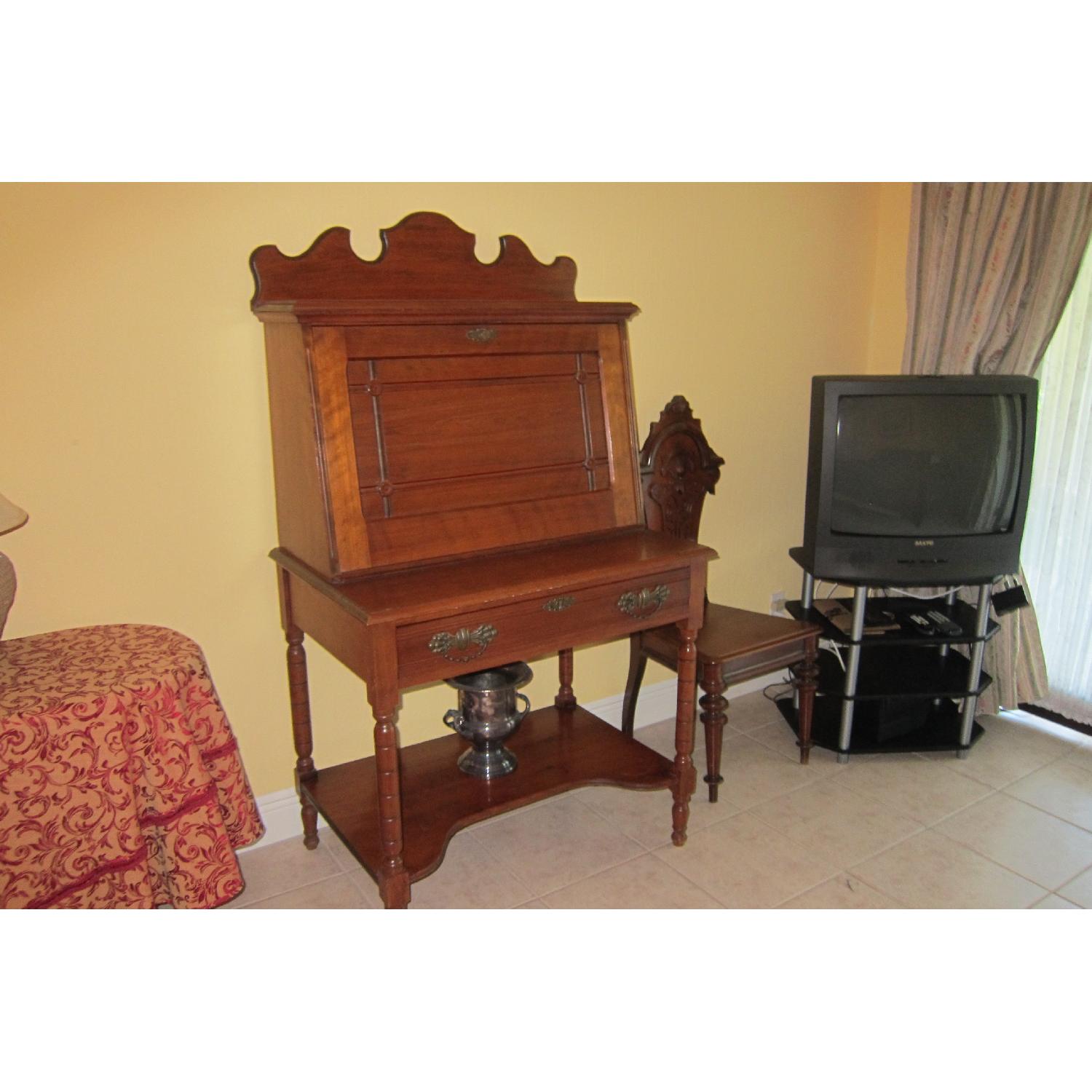 Antique Drop Down Desk - image-3