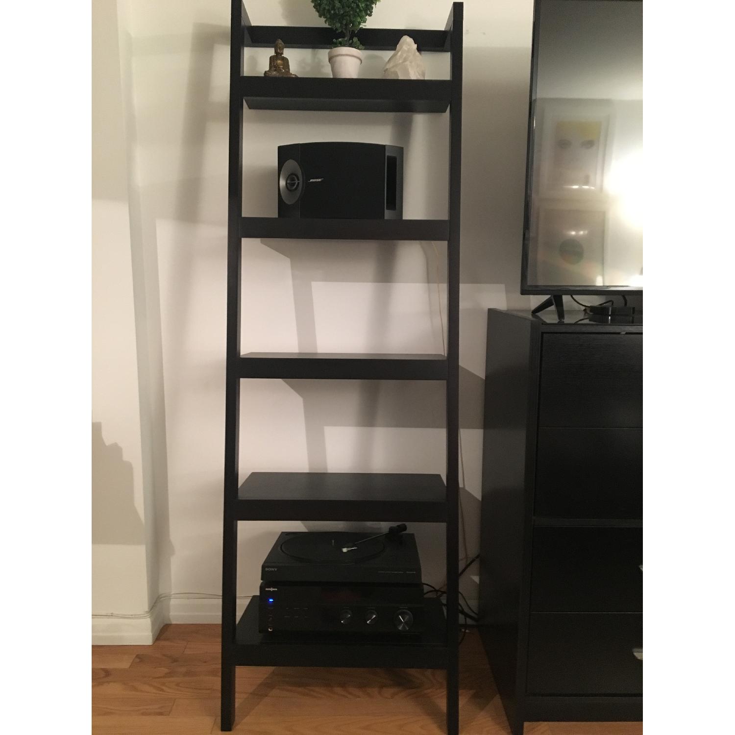 Sawyer Mocha Leaning Bookcase - image-2