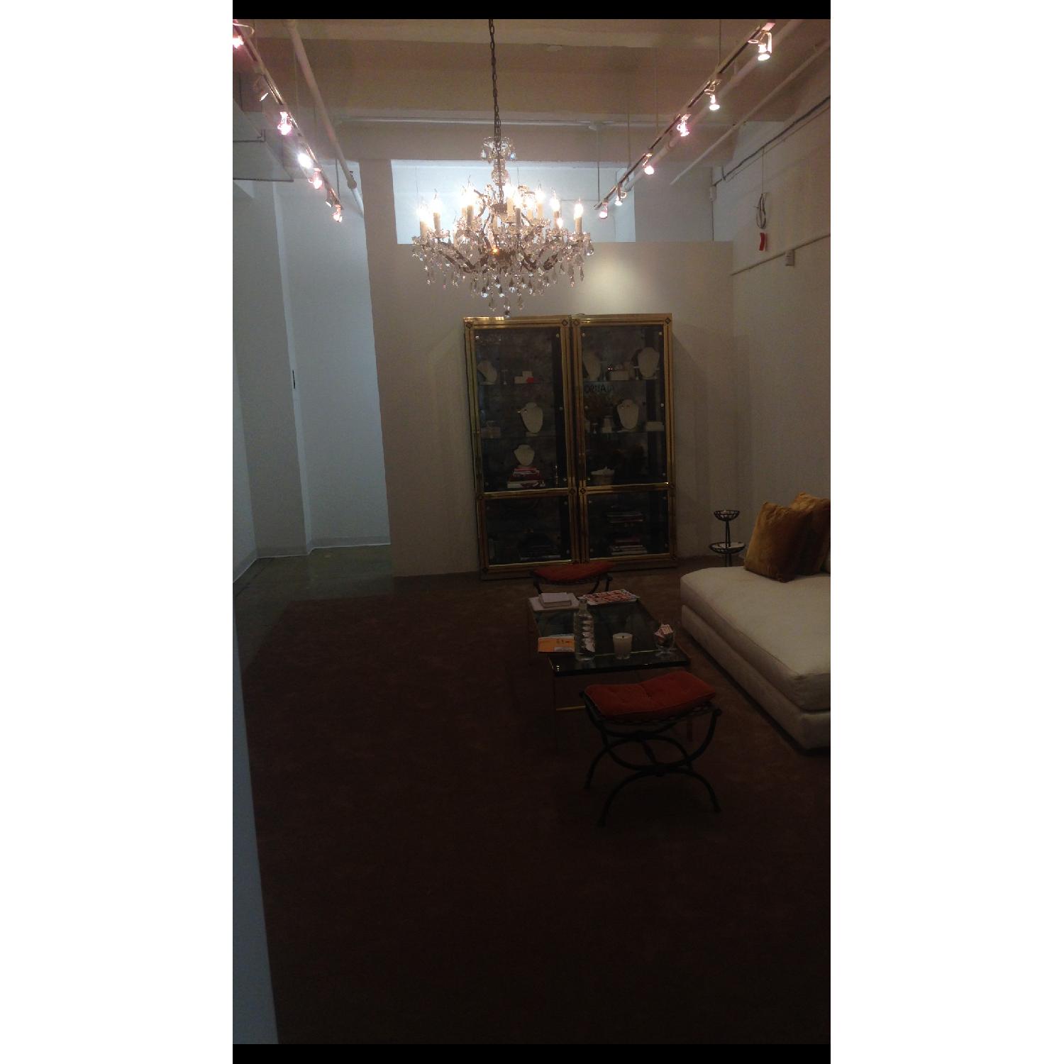 Restoration Hardware 19th C. Rococo Iron & Crystal Chandelier Large - image-1