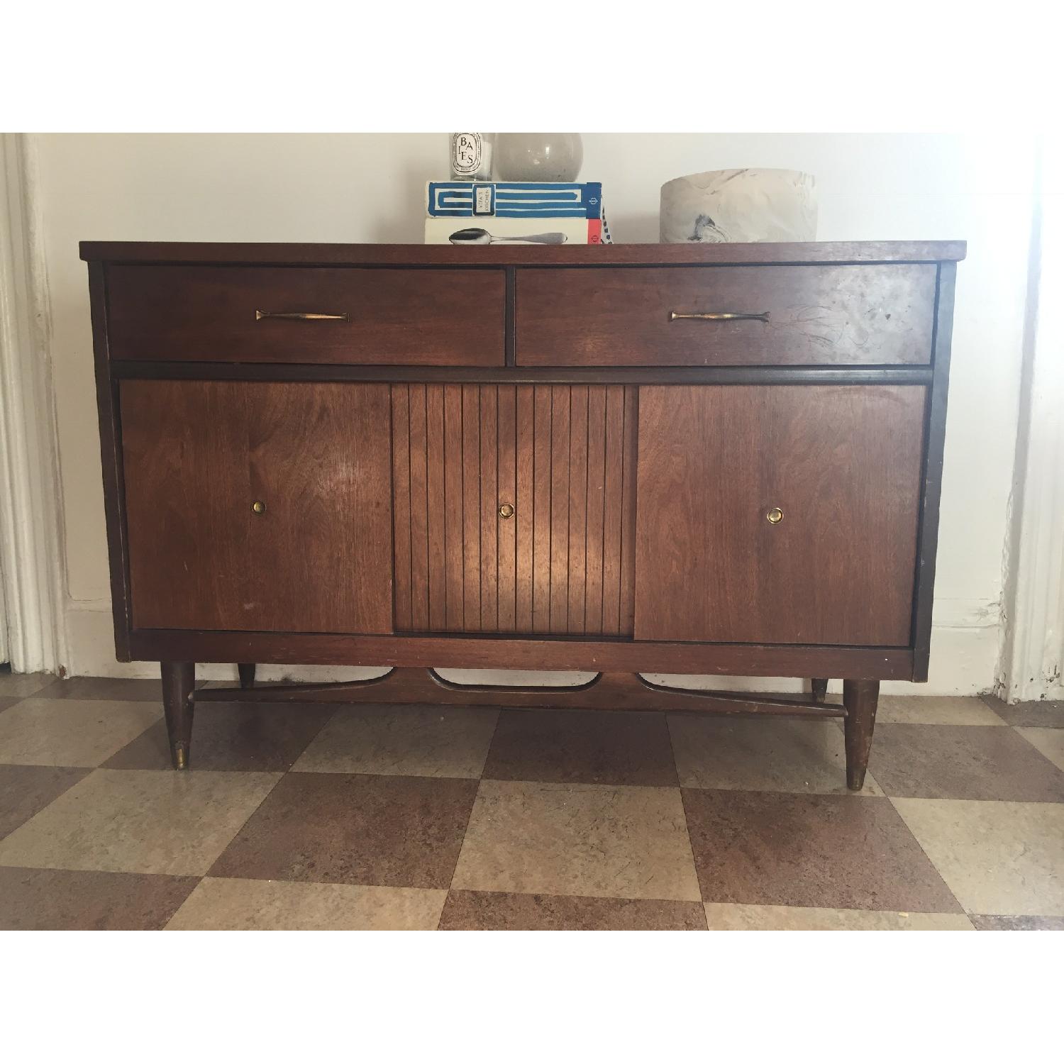 Bassett Furniture Wood Mid Century Modern Dresser - image-1
