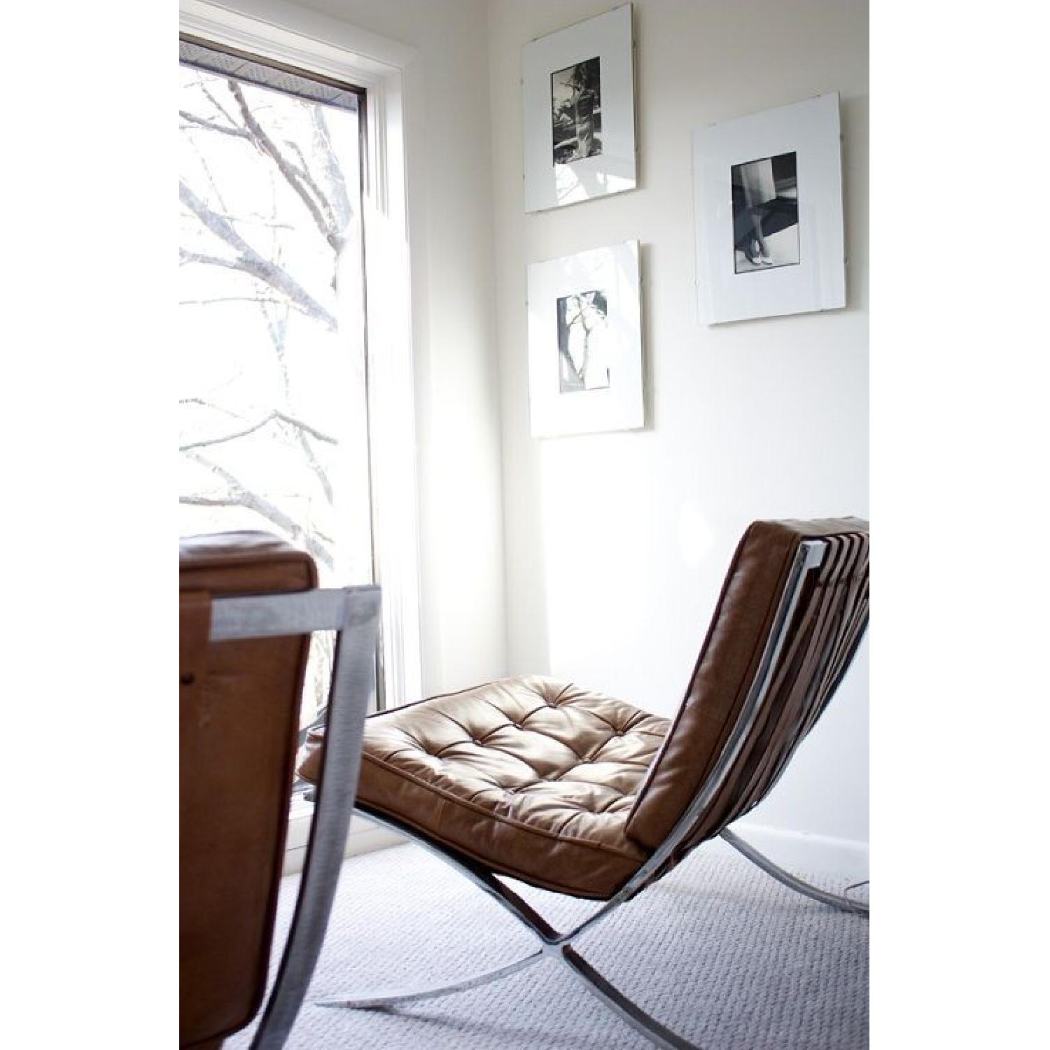 Barcelona Chair Replica in Beige - image-5