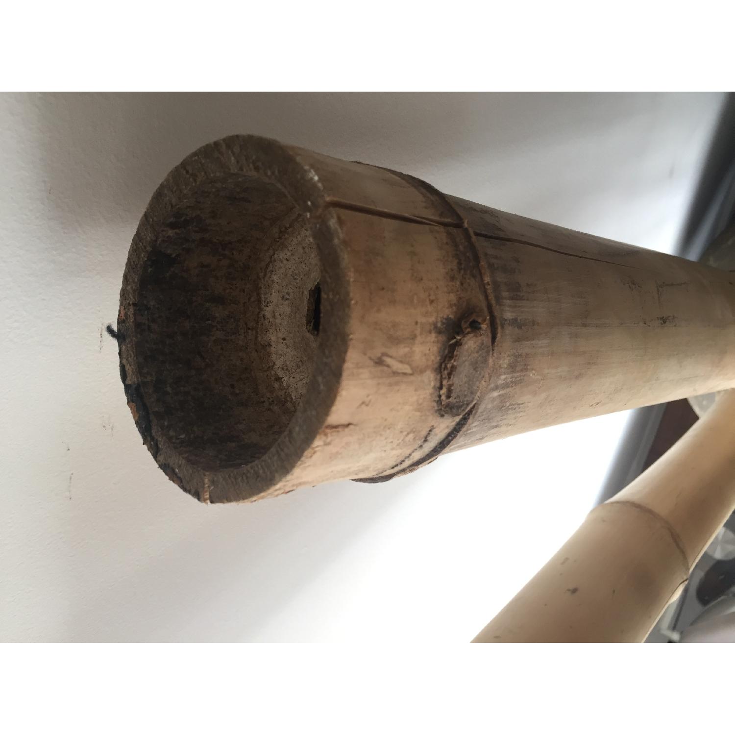 Crate & Barrel Ceramic Vase w/ 3 Bamboo Sticks - image-5