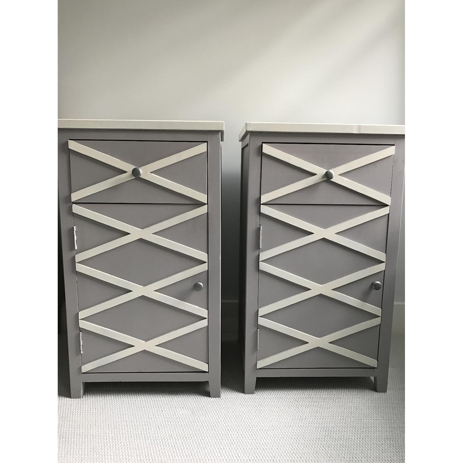 Layla Grayce Grey & White Side Table - image-1