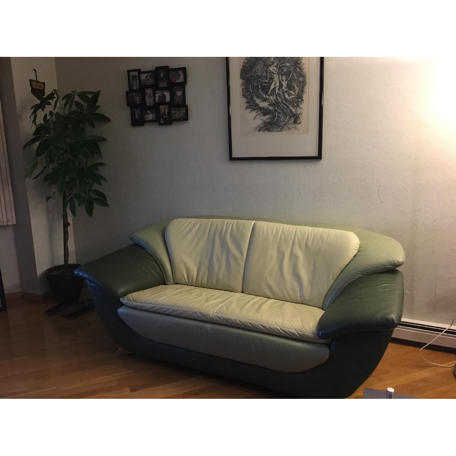 Kler Leather Loveseat + Chair - image-1