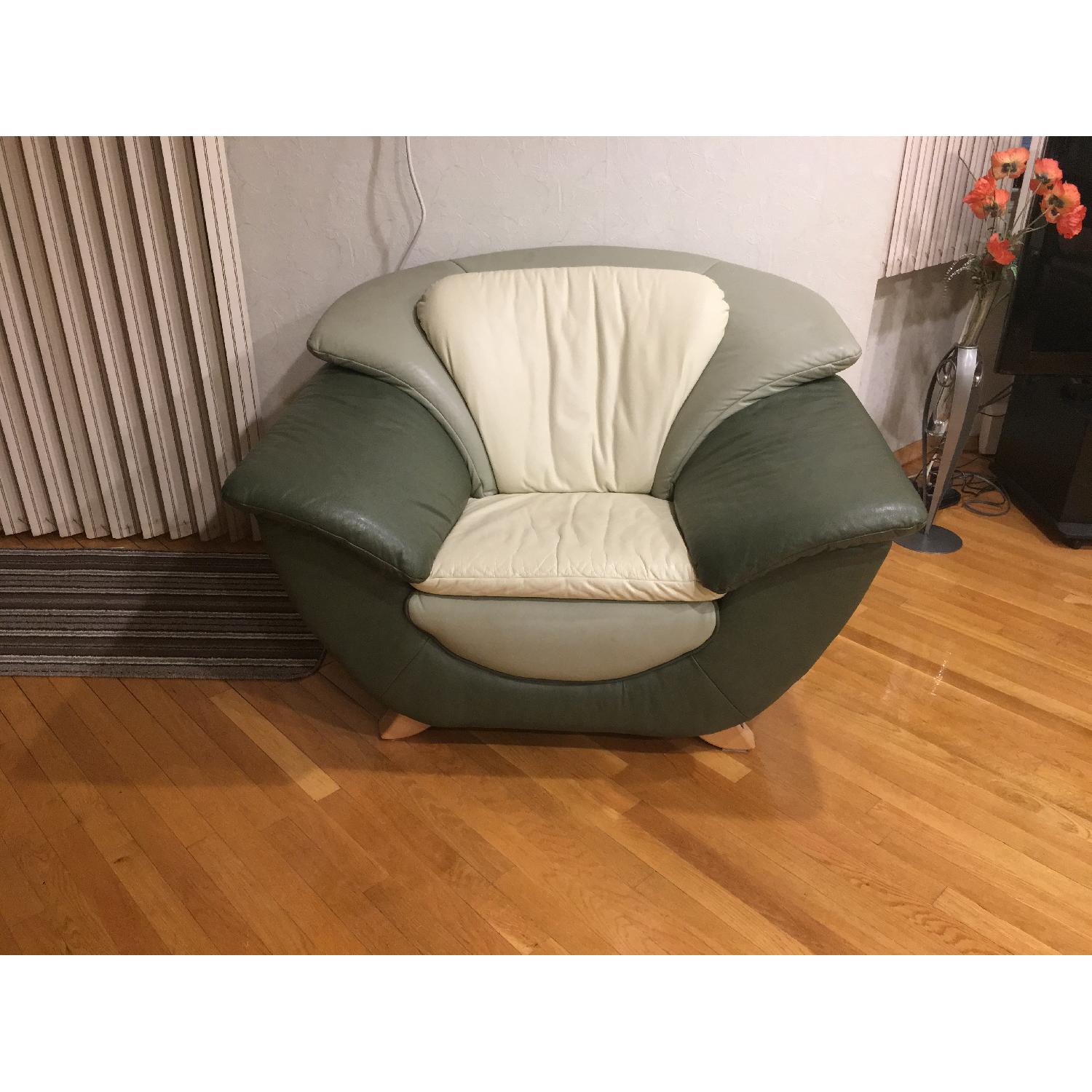 Kler Leather Loveseat + Chair - image-2
