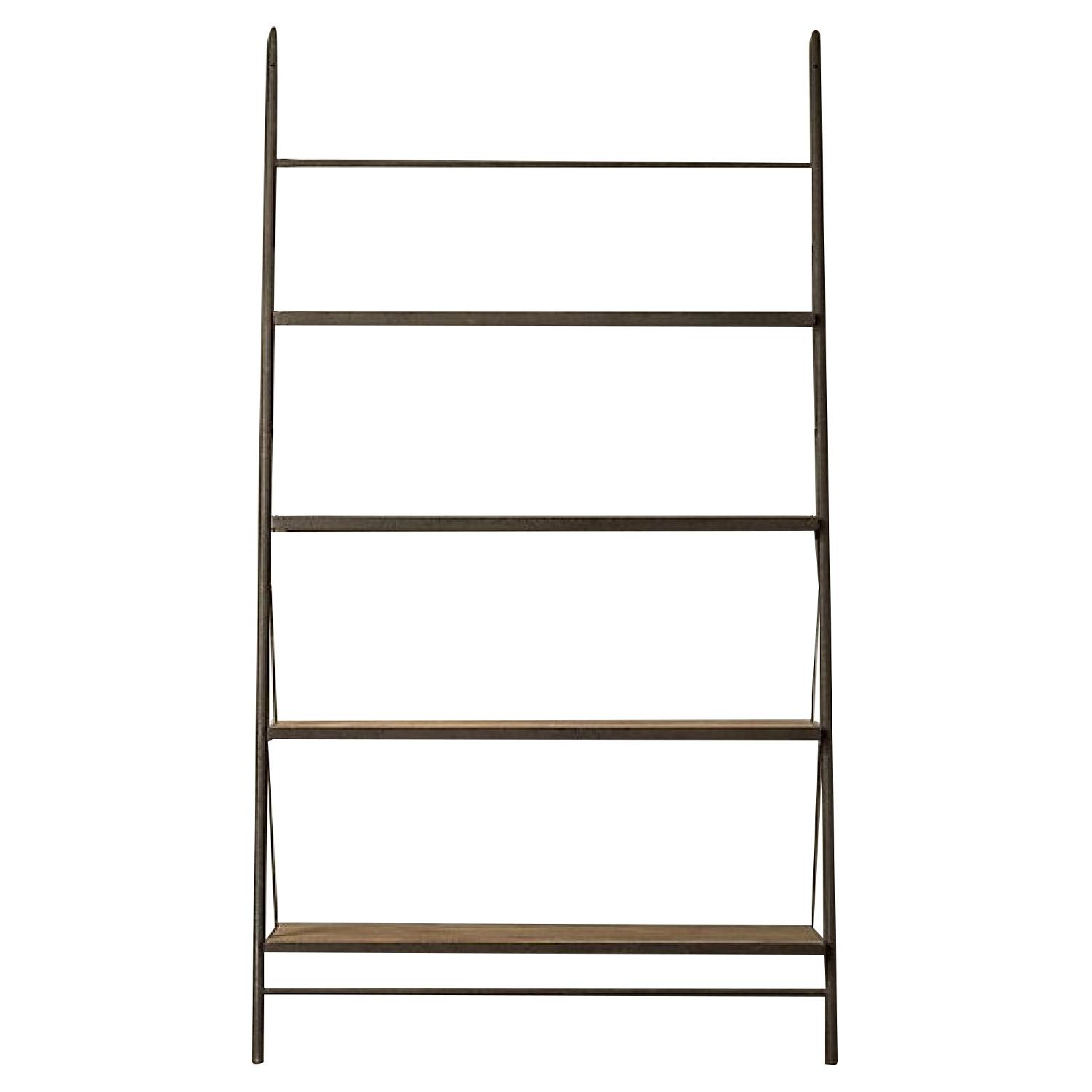 Restoration Hardware Reclaimed Elm & Iron Leaner Wide