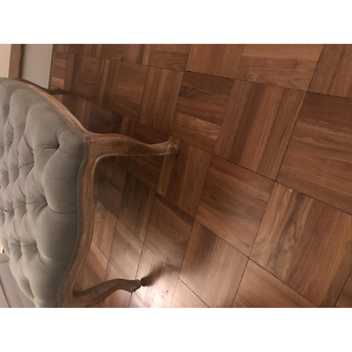Ballard Design Ottoman in Grey Wood - image-3