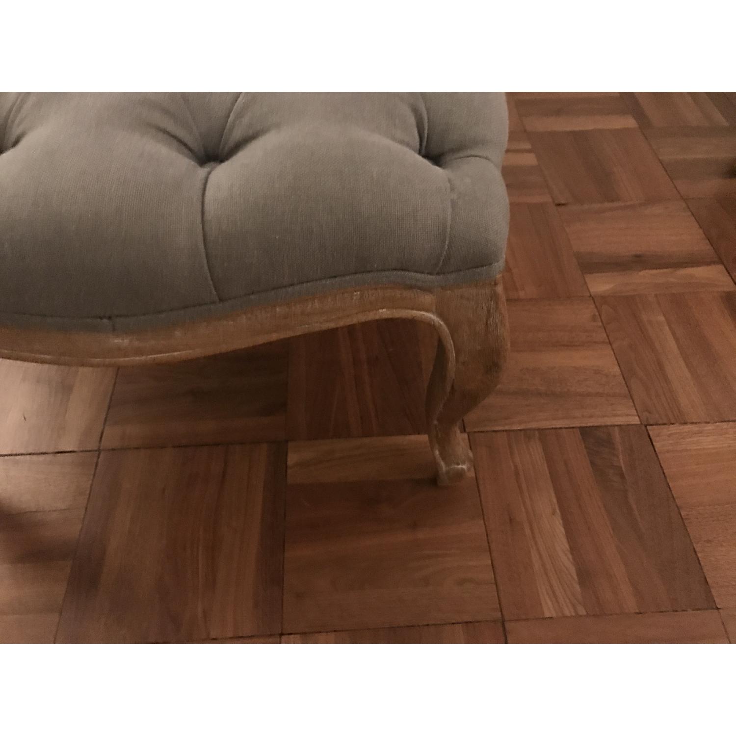 Ballard Design Ottoman in Grey Wood - image-4