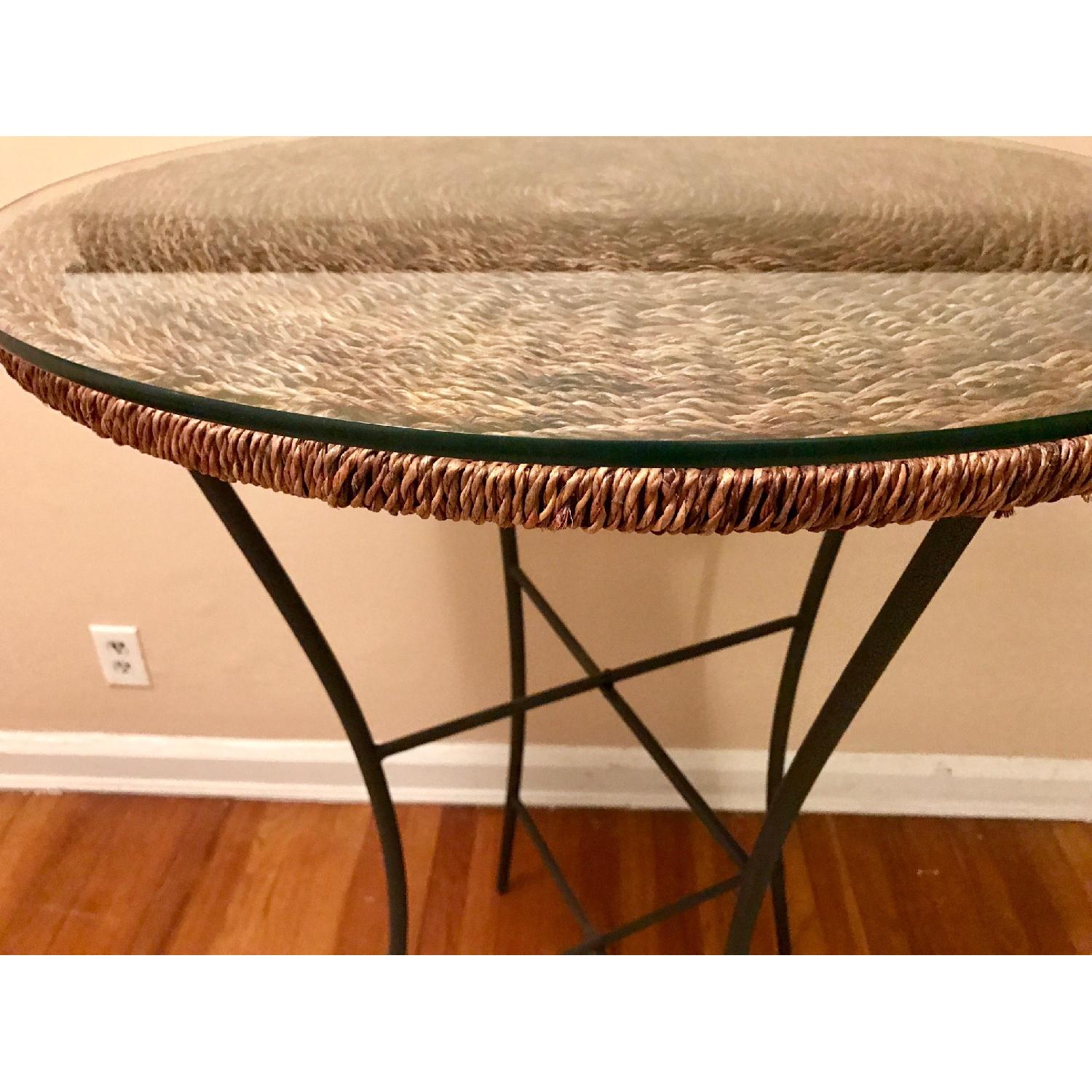 Pier 1 Glass Top Pub Table w/ Bar Stools - image-3