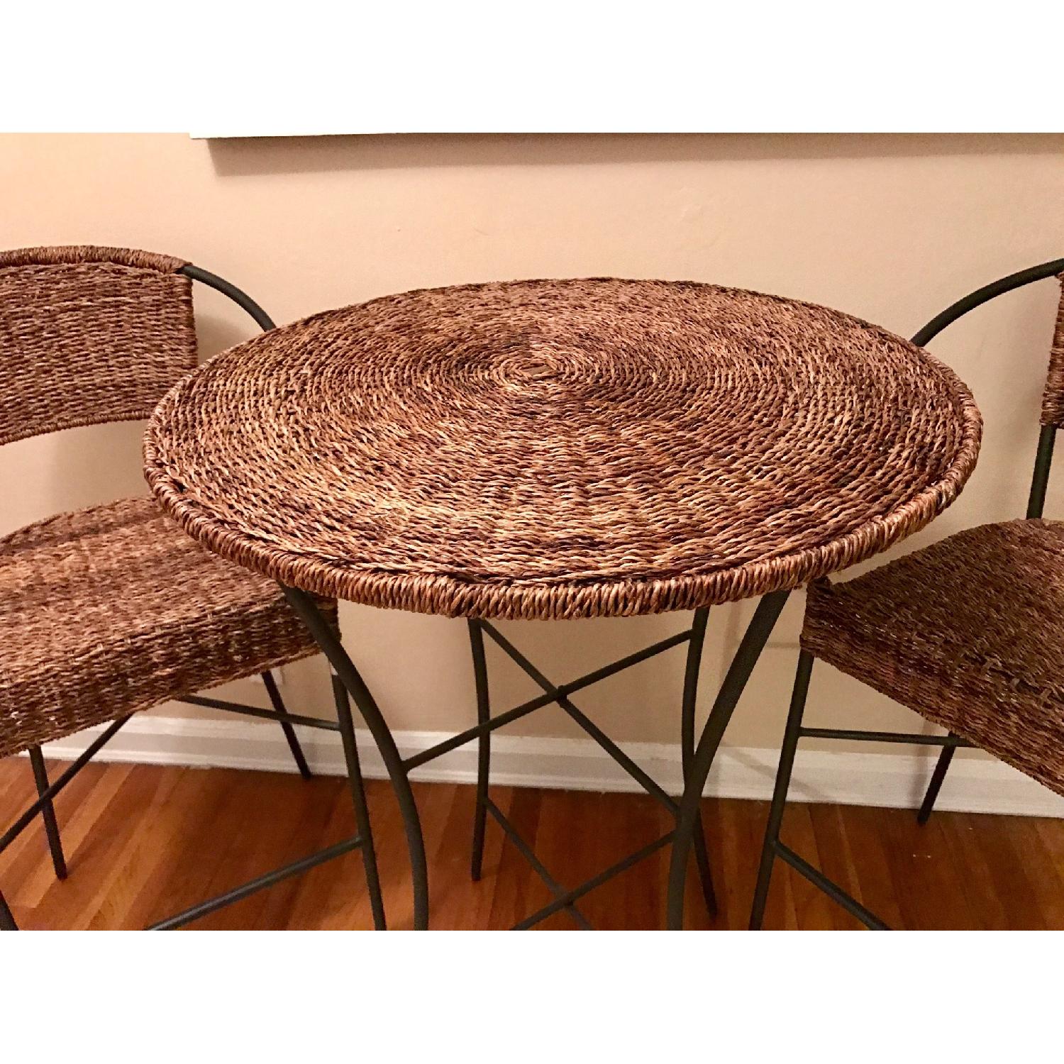 Pier 1 Glass Top Pub Table w/ Bar Stools - image-6