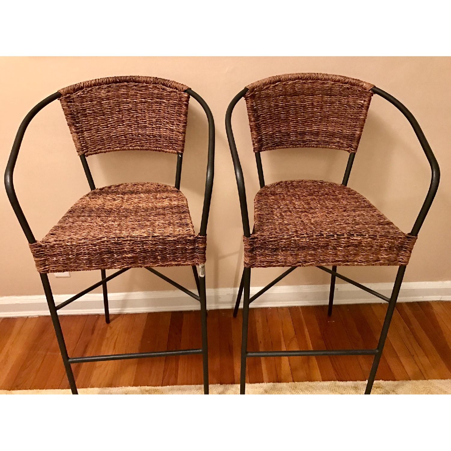 Pier 1 Glass Top Pub Table w/ Bar Stools - image-7