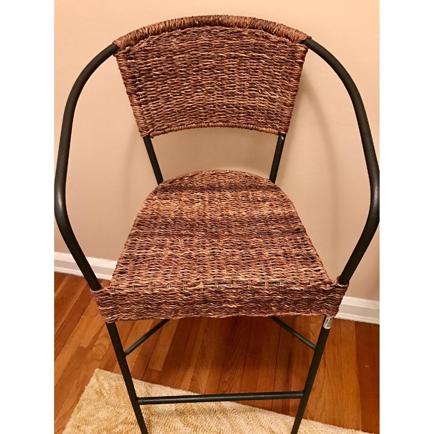 Pier 1 Glass Top Pub Table w/ Bar Stools - image-9