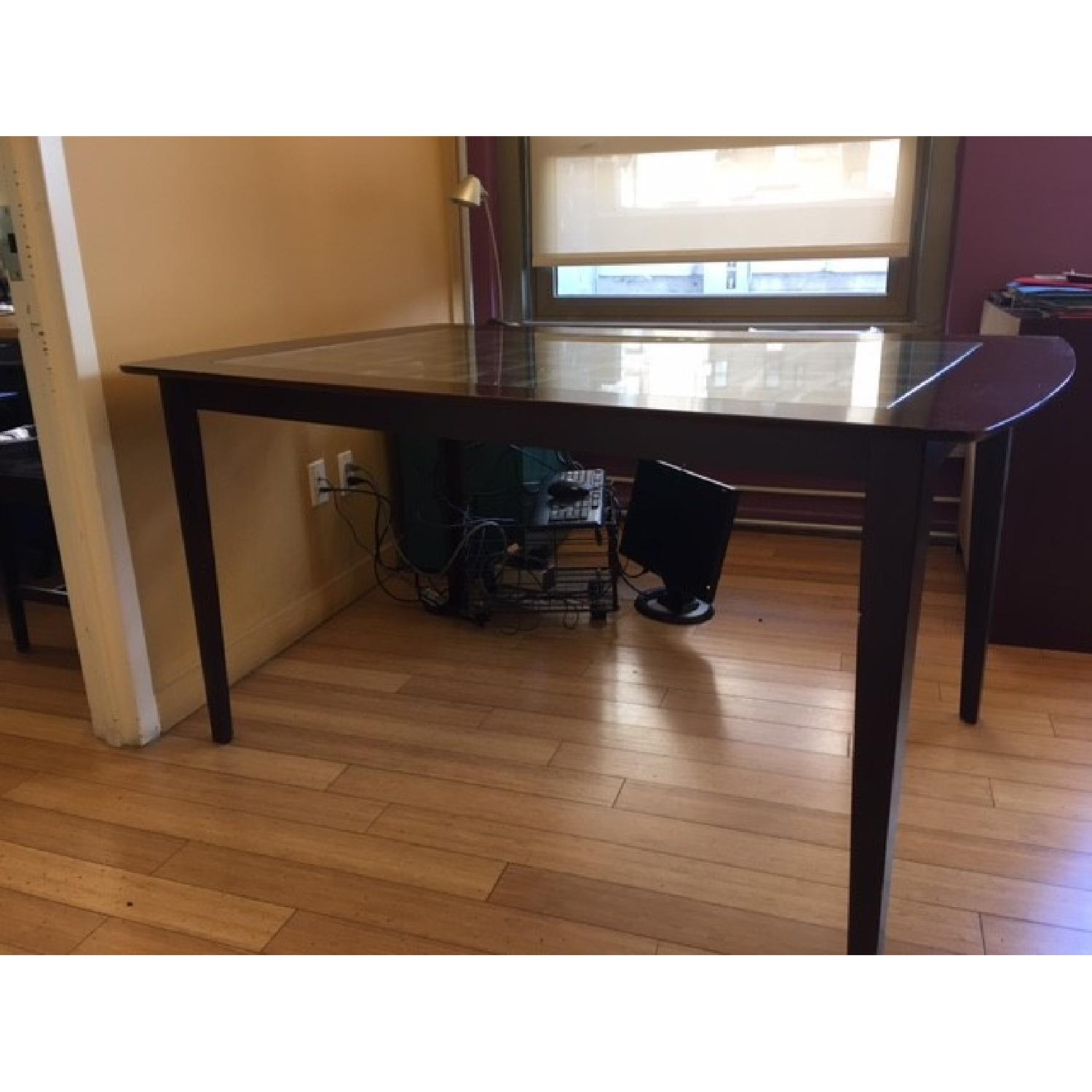 Wood & Glass Table - image-1