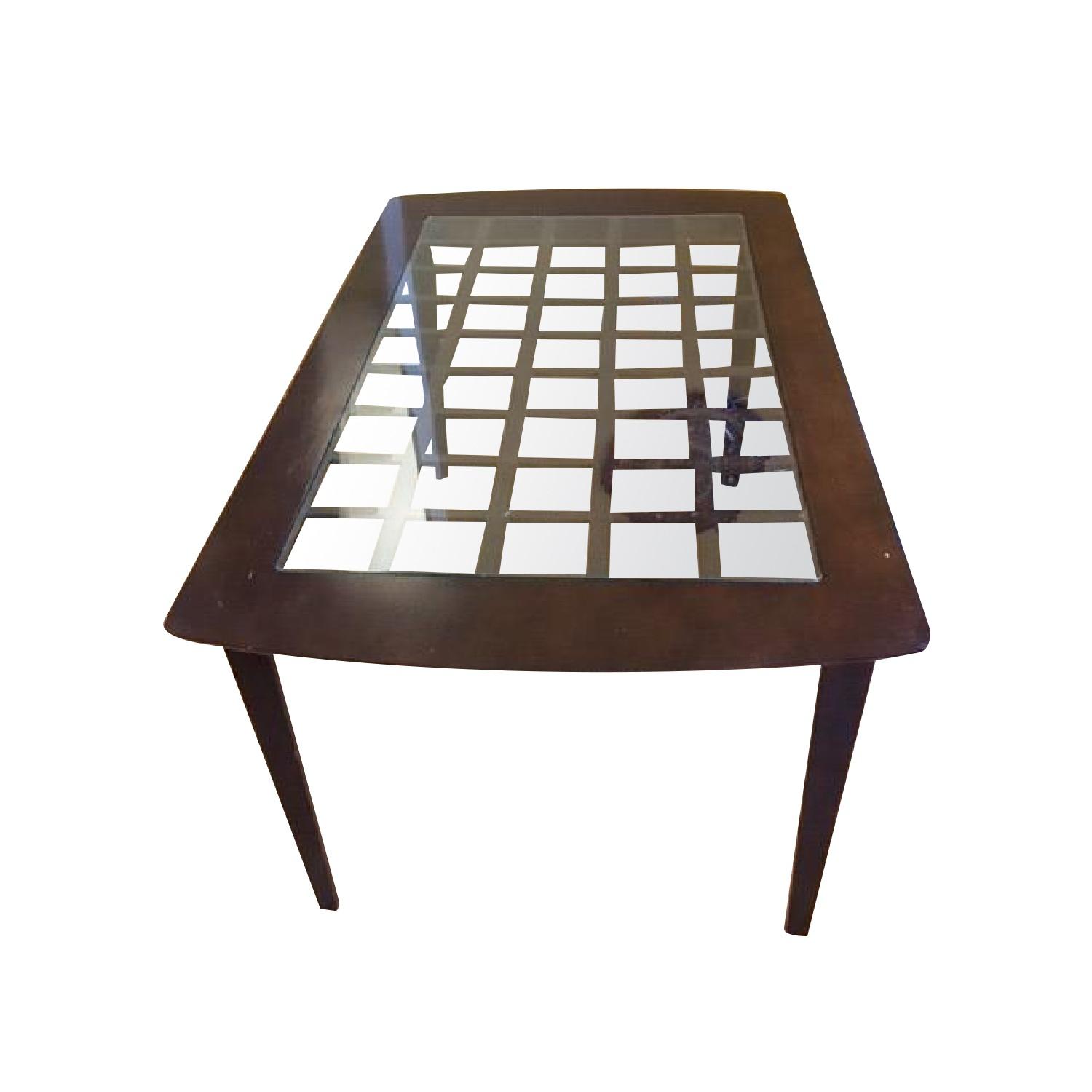 Wood & Glass Table - image-0
