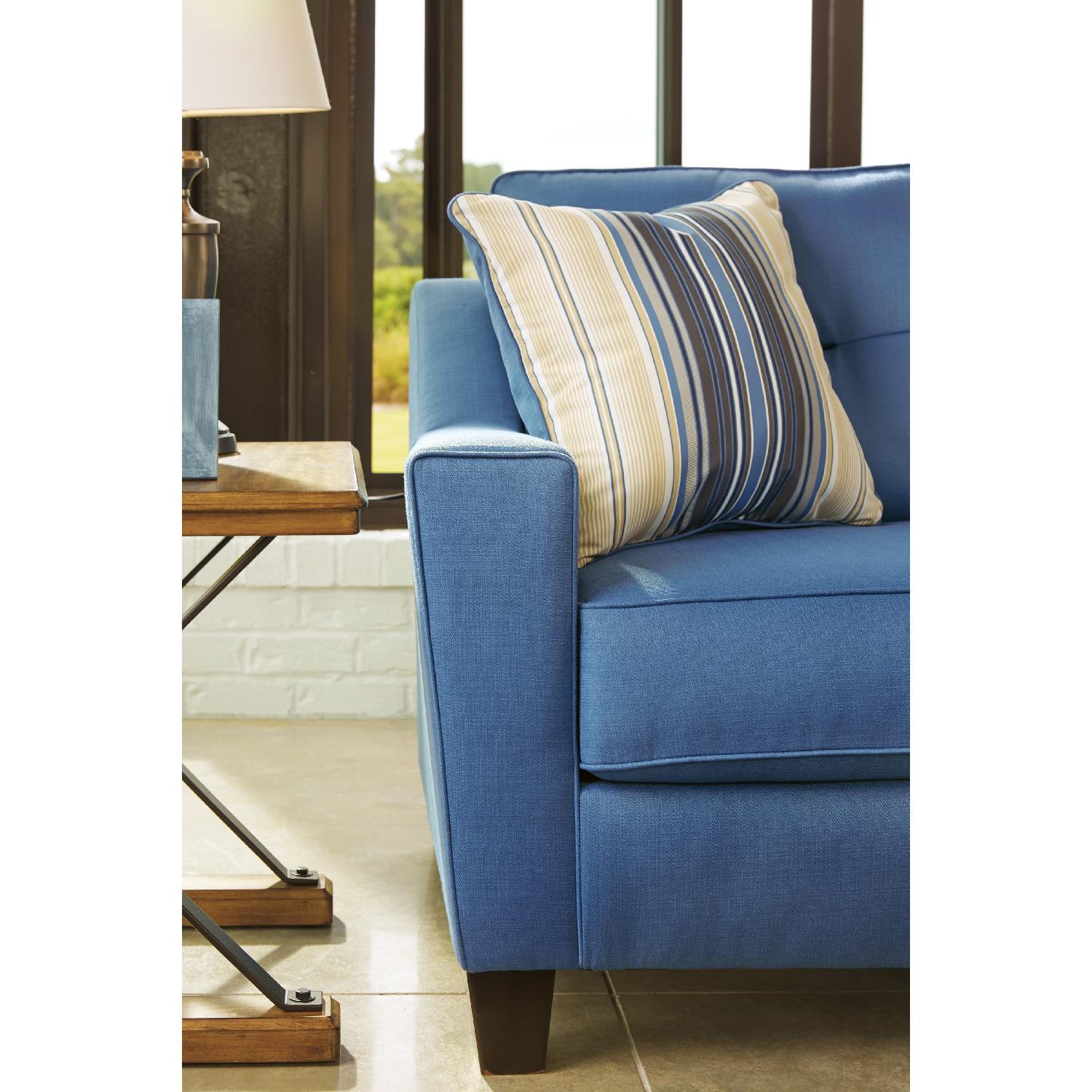 Ashley Kirwin Nuvella Contemporary 2 Piece Sectional in Blue - image-3